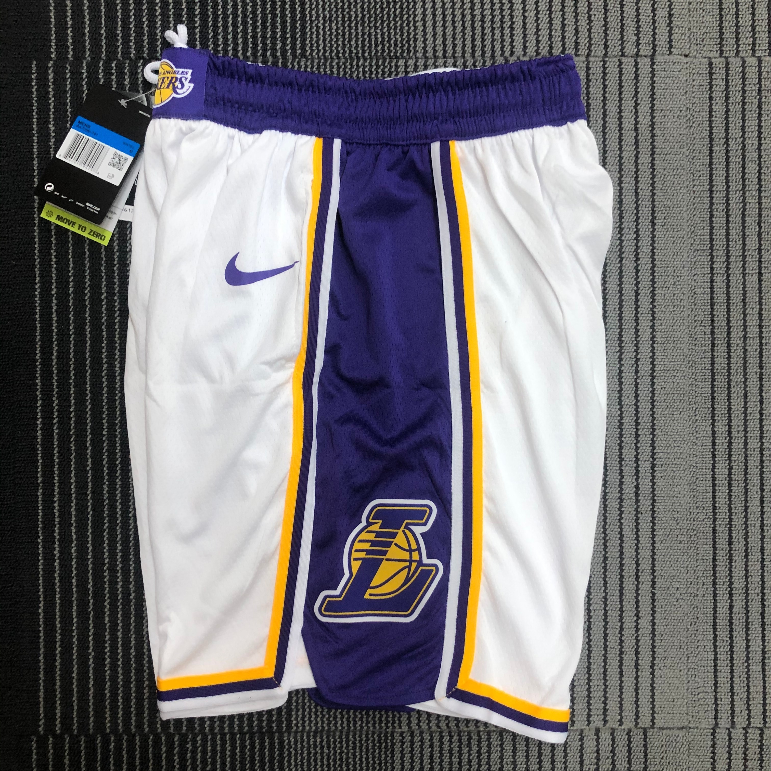 Lakers white basketball pants