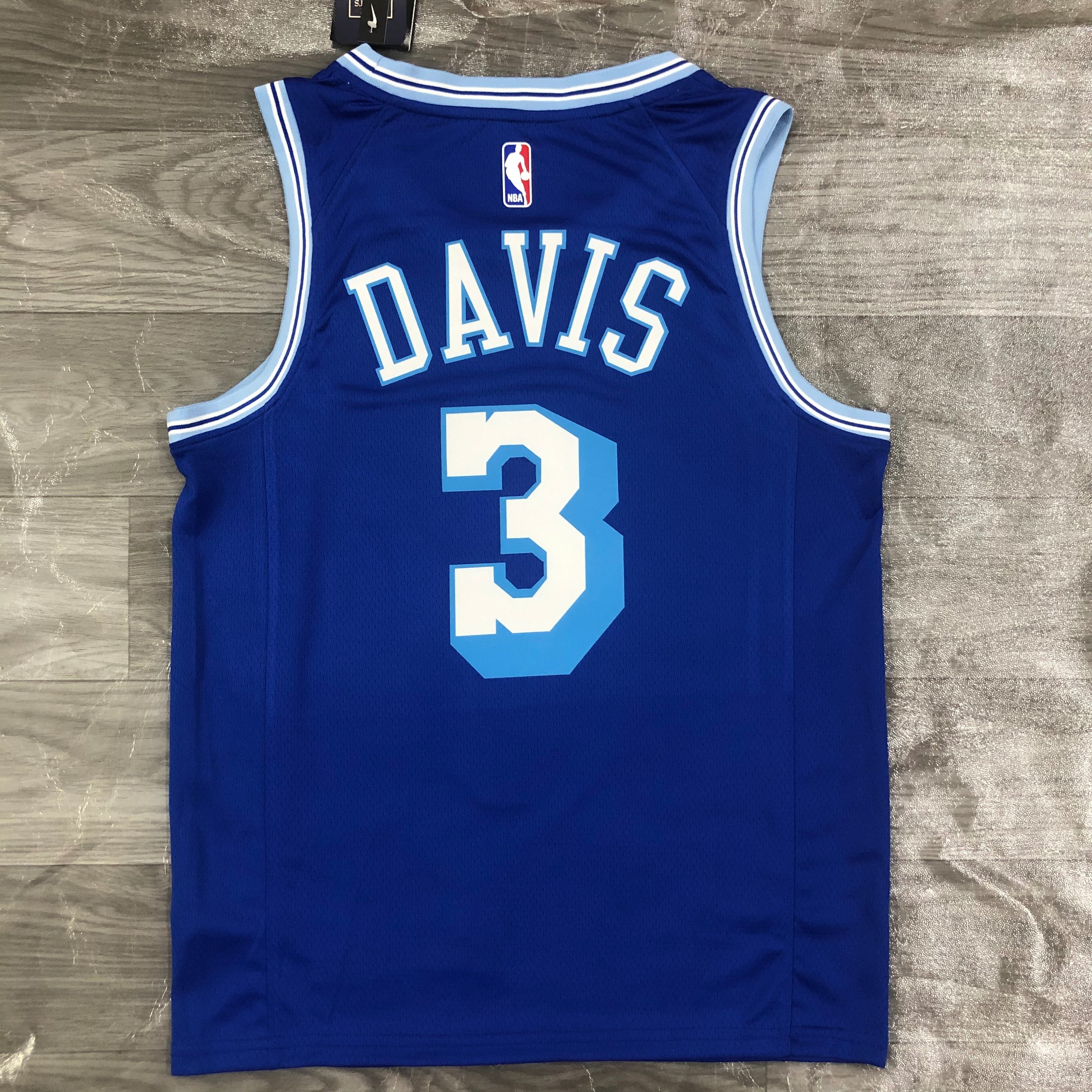 '21 Lakers retro blue No. 3 Davis