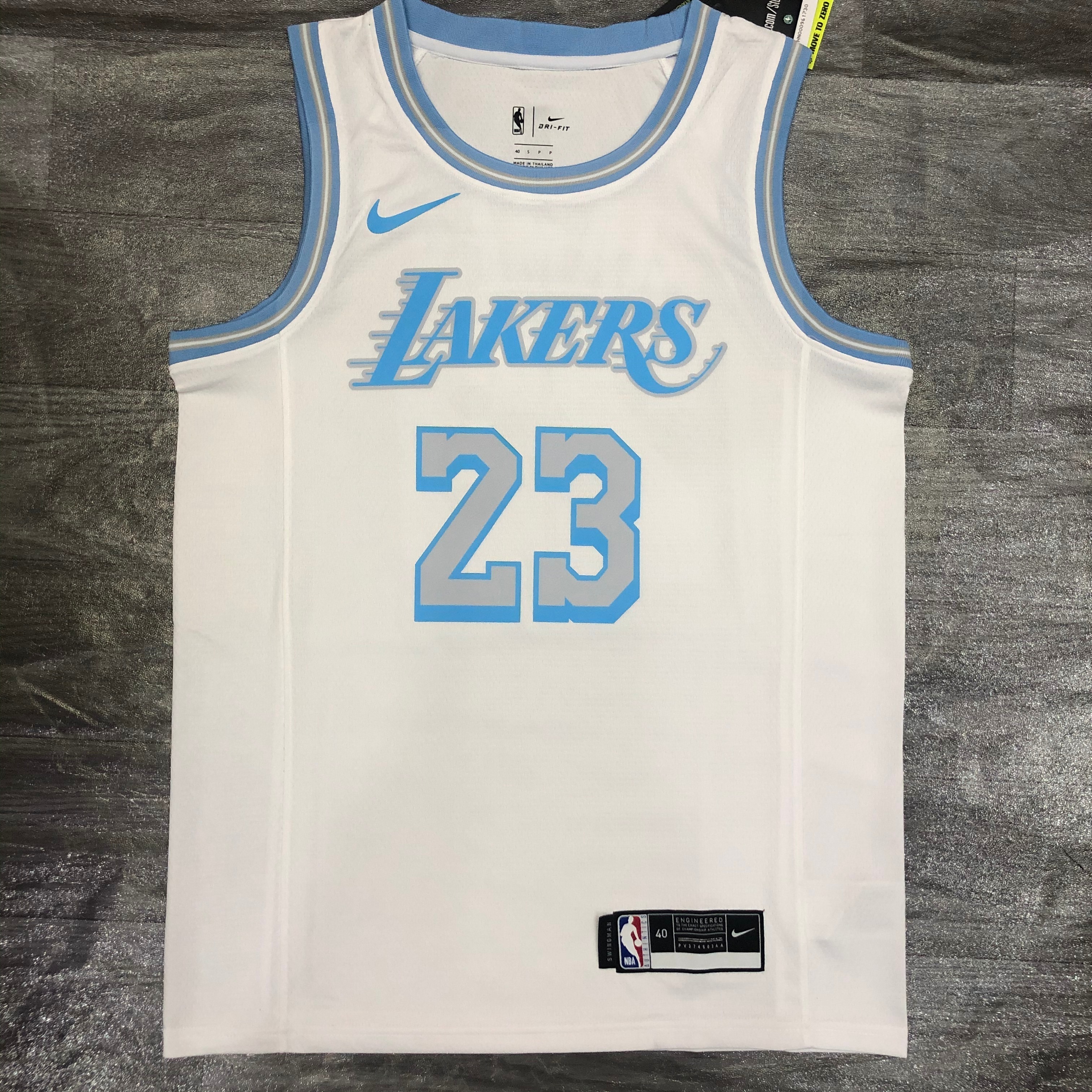 Season 21 Lakers retro white # 23 James