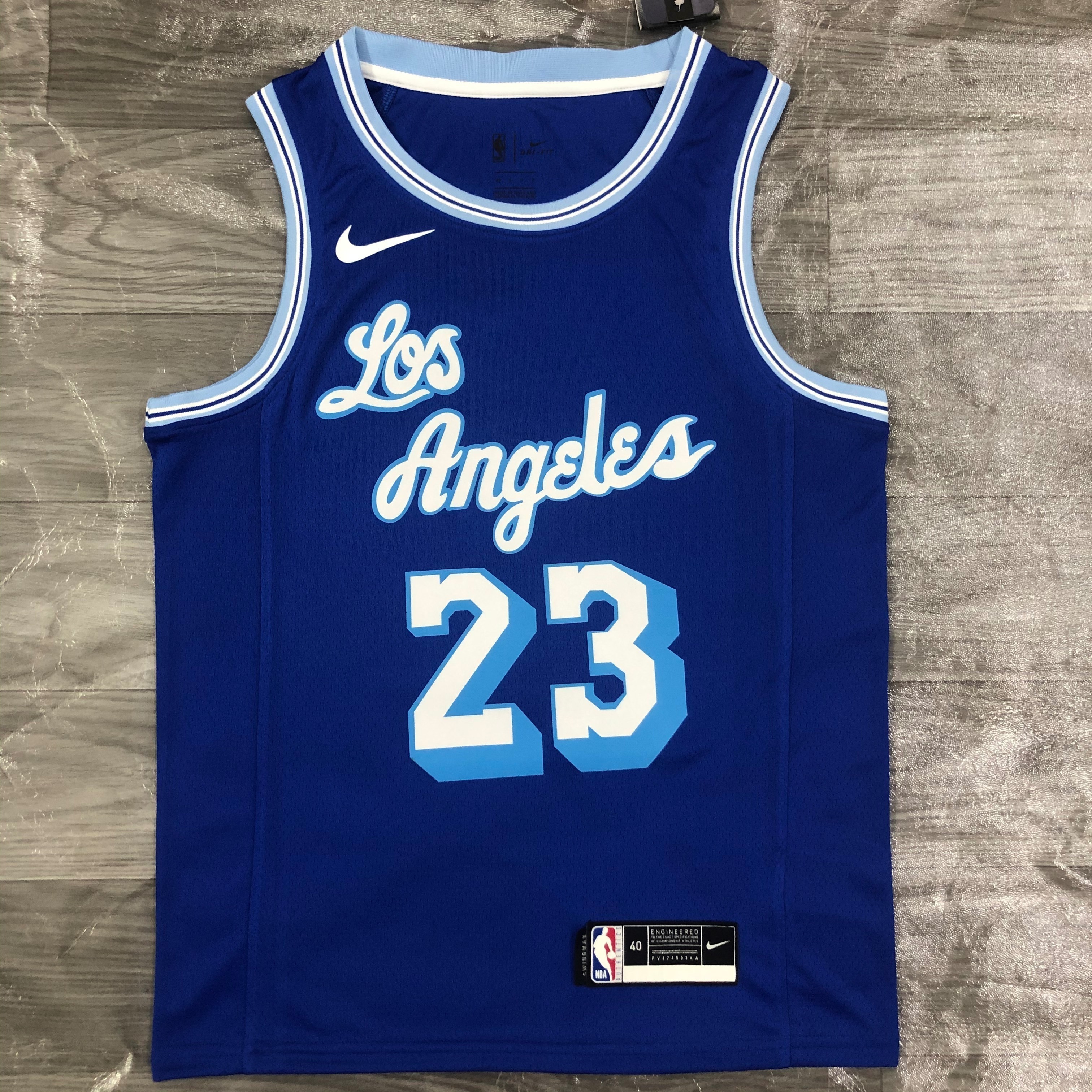 Season 21 Lakers retro blue # 23 James
