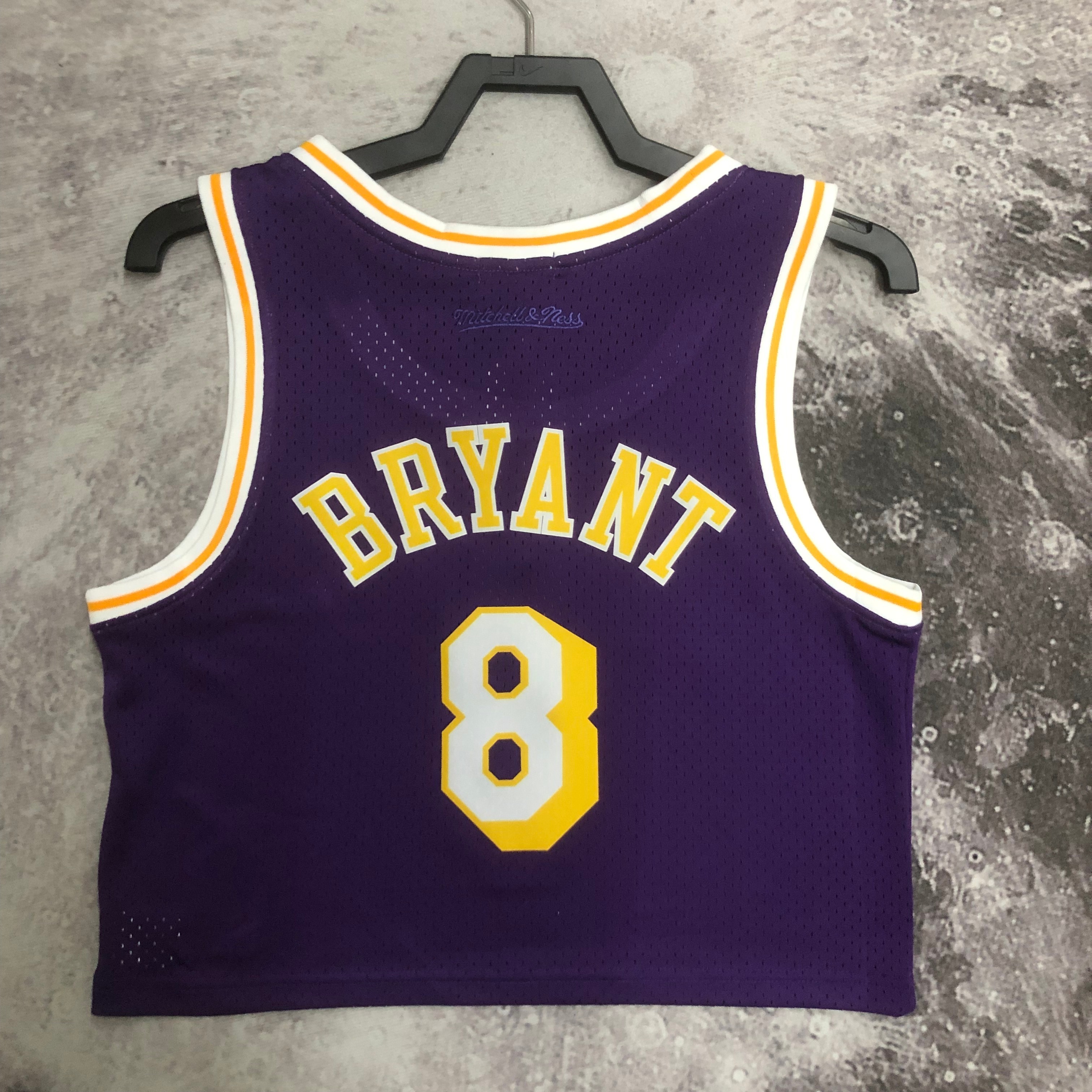 MN Women's Crop throwback jersey Lakers purple No. 8 Bryant