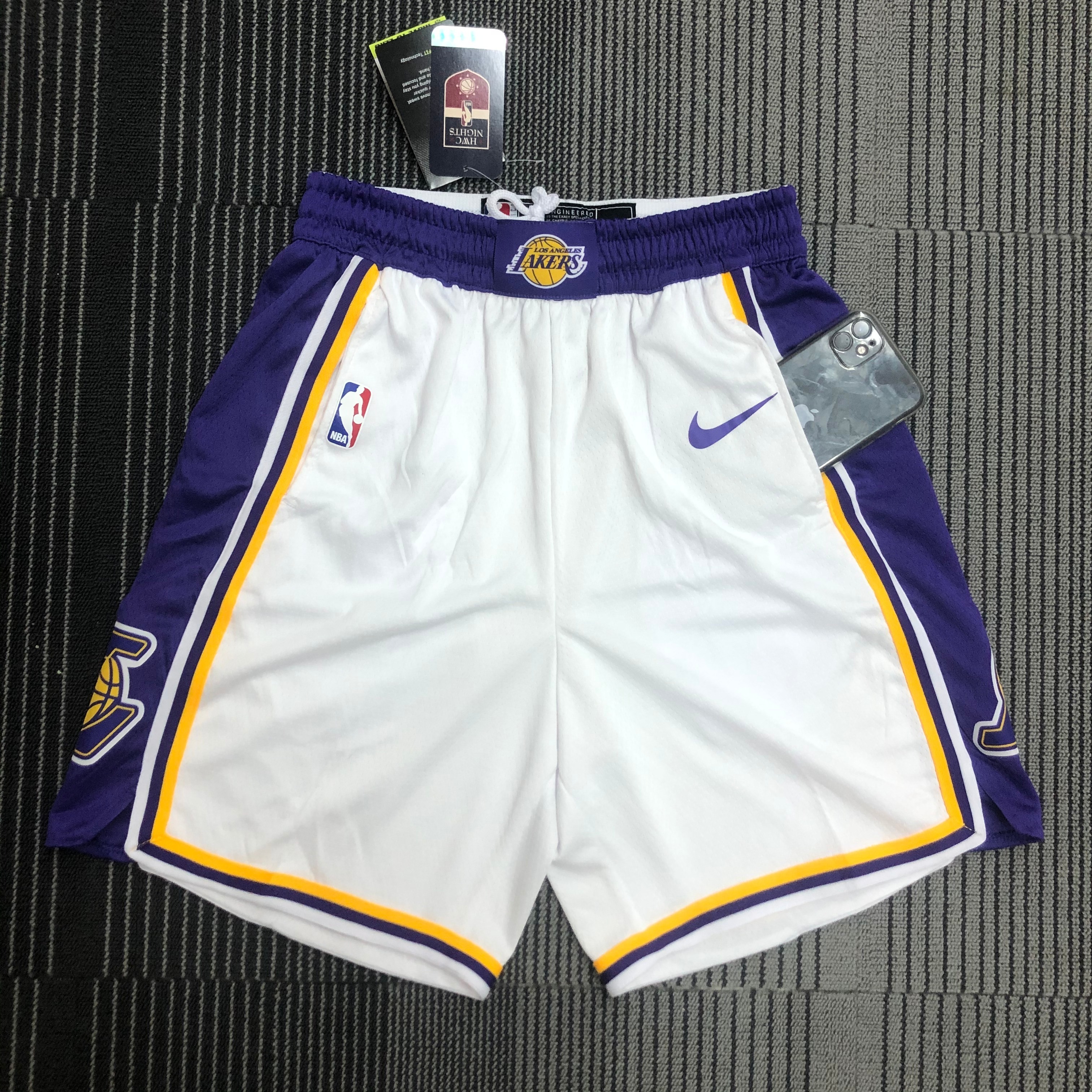 Lakers white basketball pants
