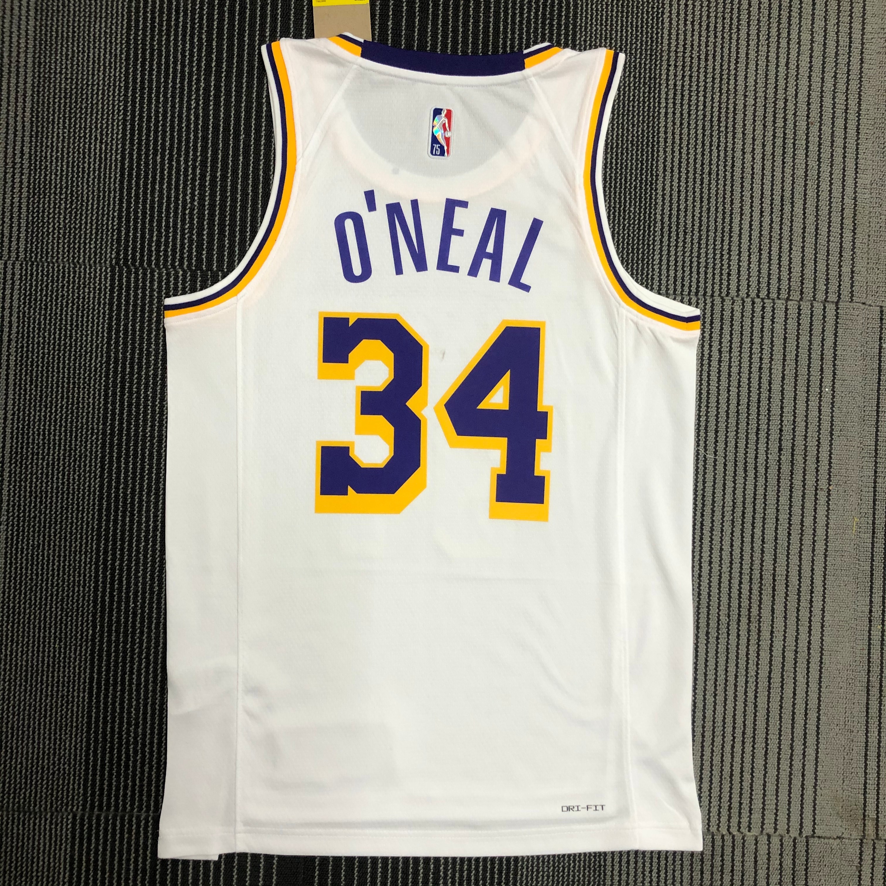 75th anniversary Lakers white 34 O 'Neal