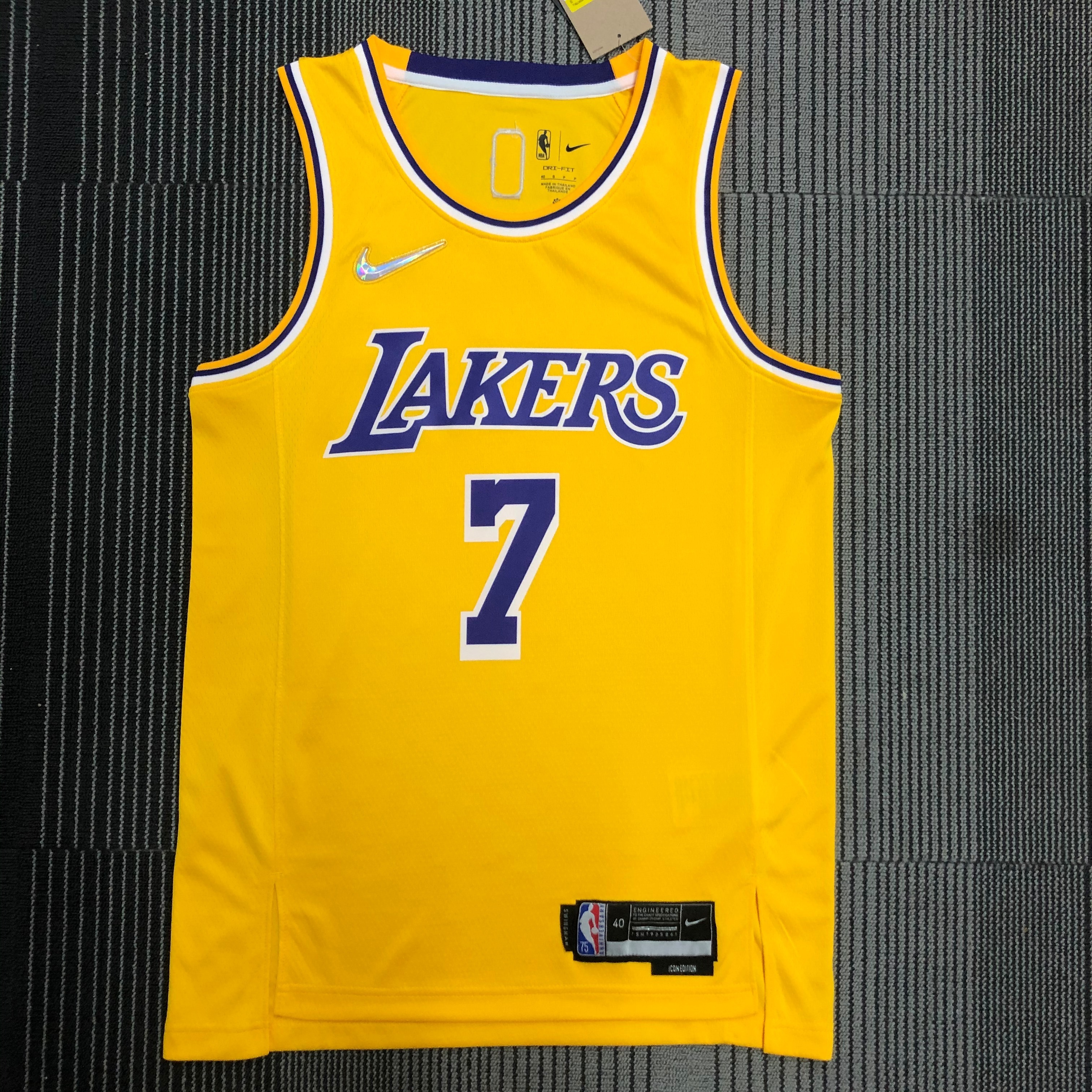 75th anniversary Lakers yellow No. 7 Anthony
