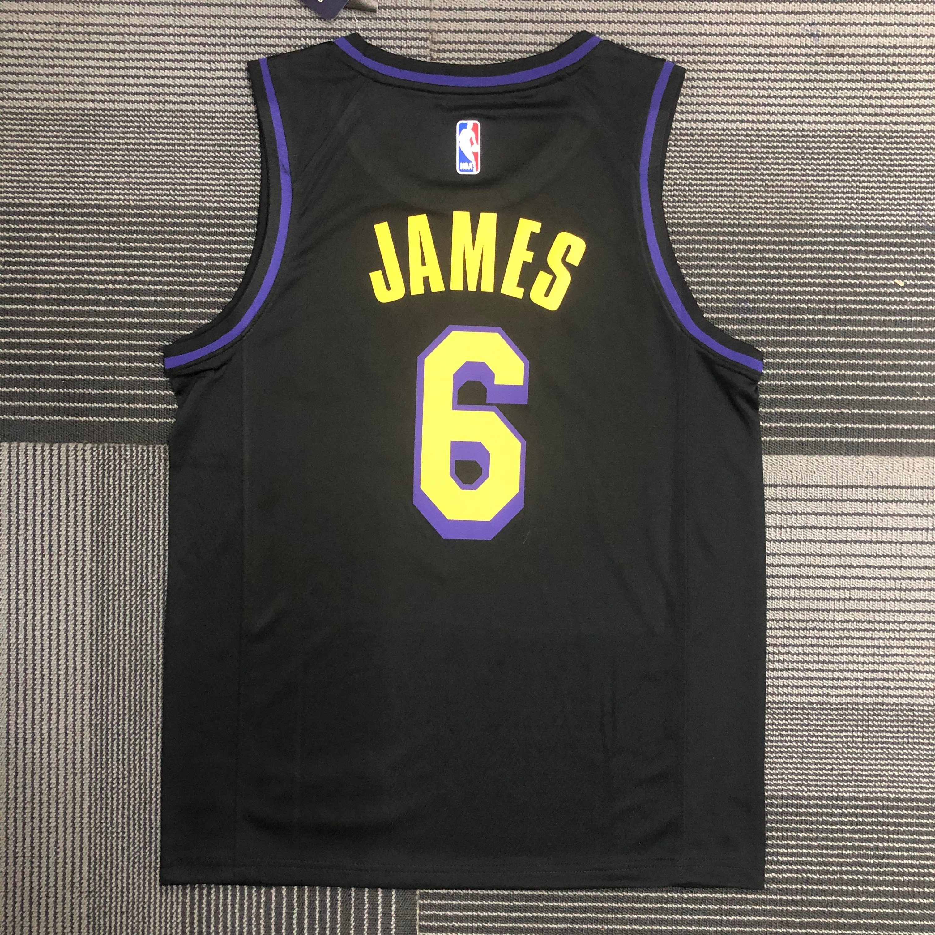 Lakers Black Latin No. 6 James