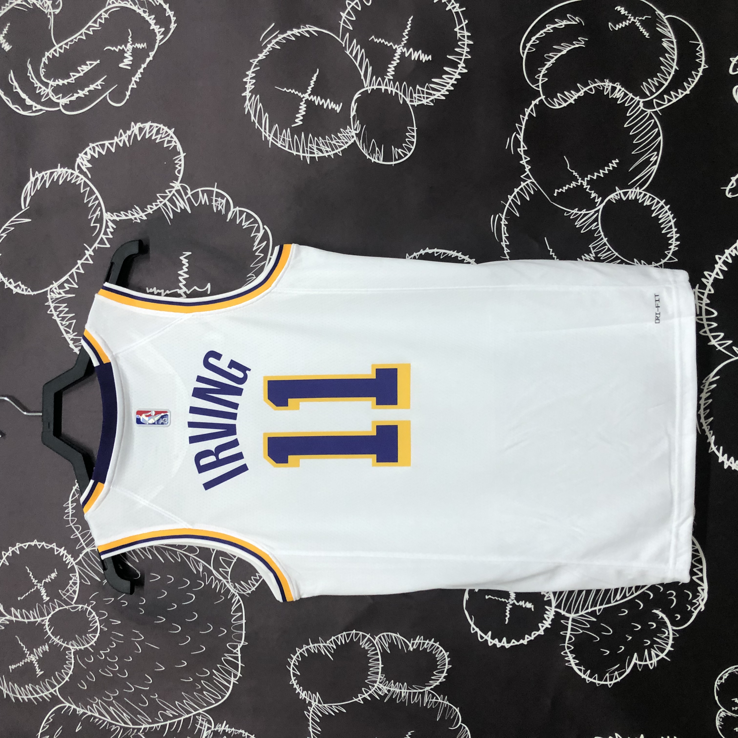 75th anniversary Lakers white No. 11 Irving
