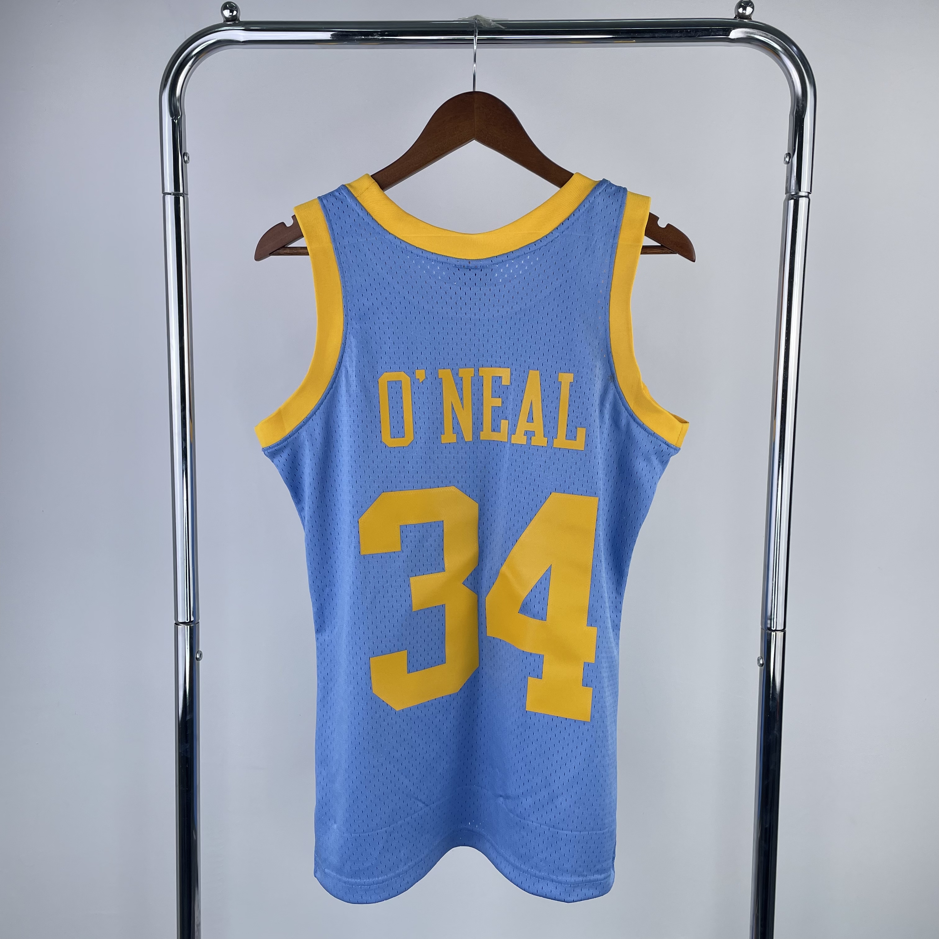 MN Hot Press Throwback jersey SW Lakers' 02 season blue No. 34 O 'Neal
