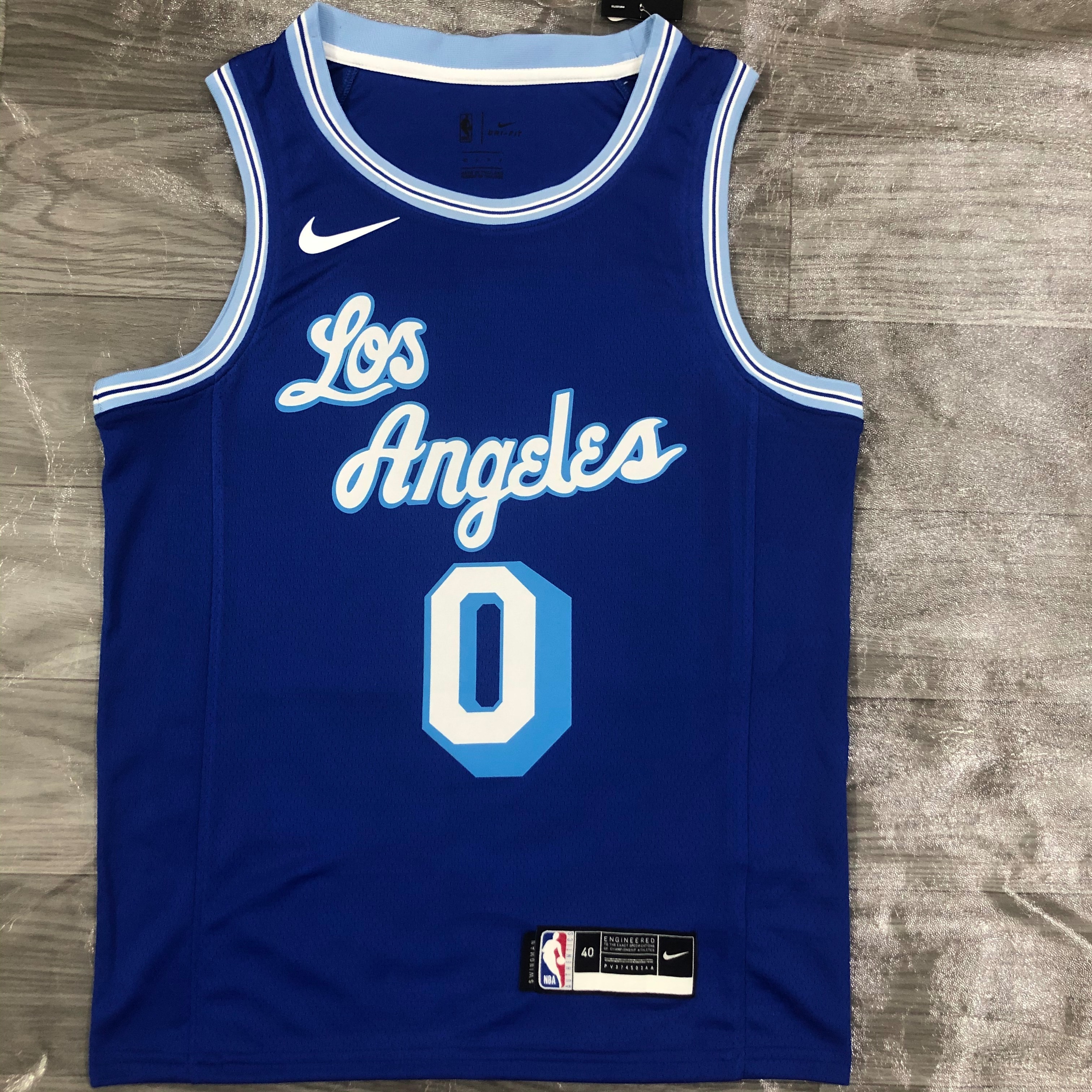 '21 Lakers retro blue No. 0 Kuzma