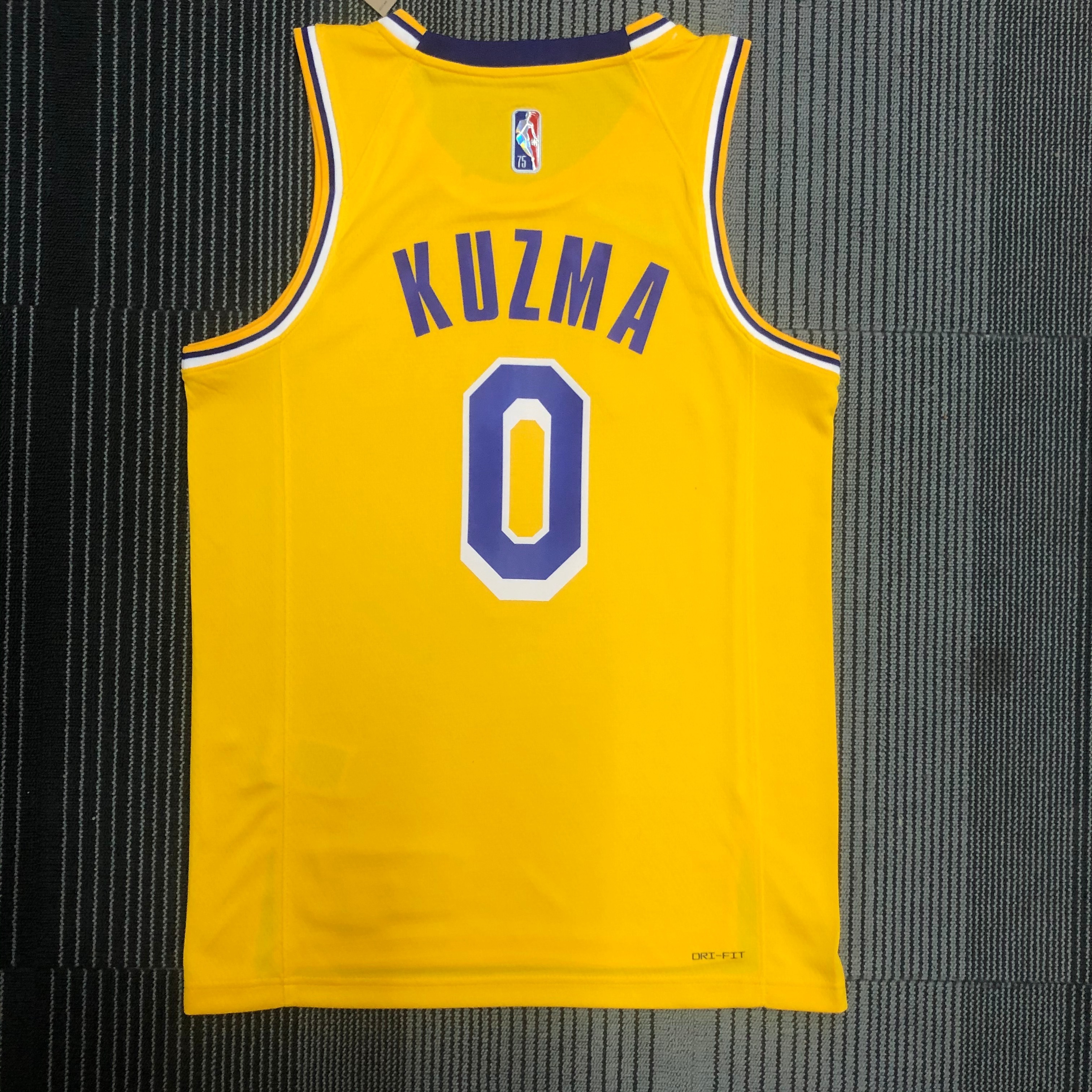 75th anniversary Lakers yellow 0 Kuzma