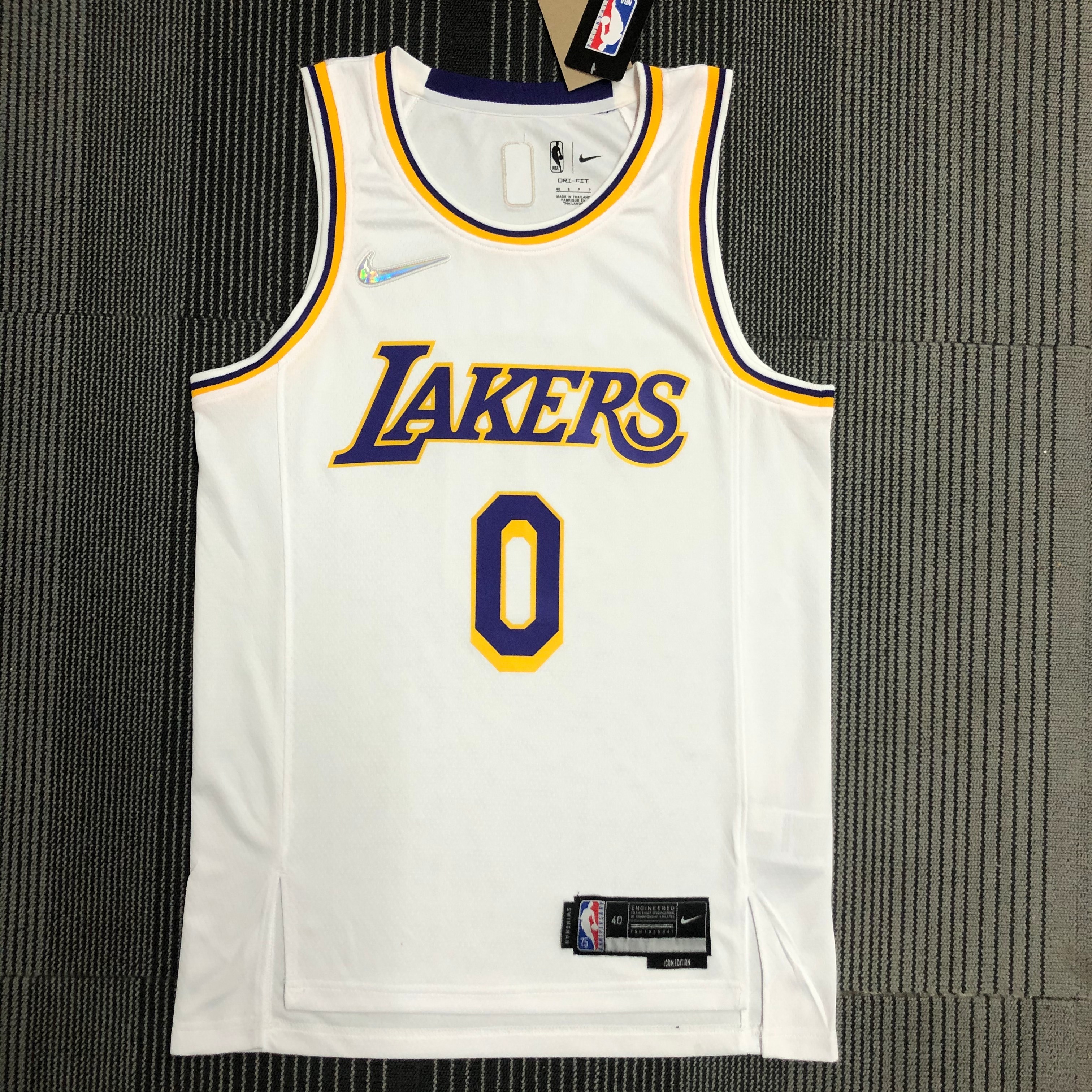 75th anniversary Lakers white No. 0 Nick Young