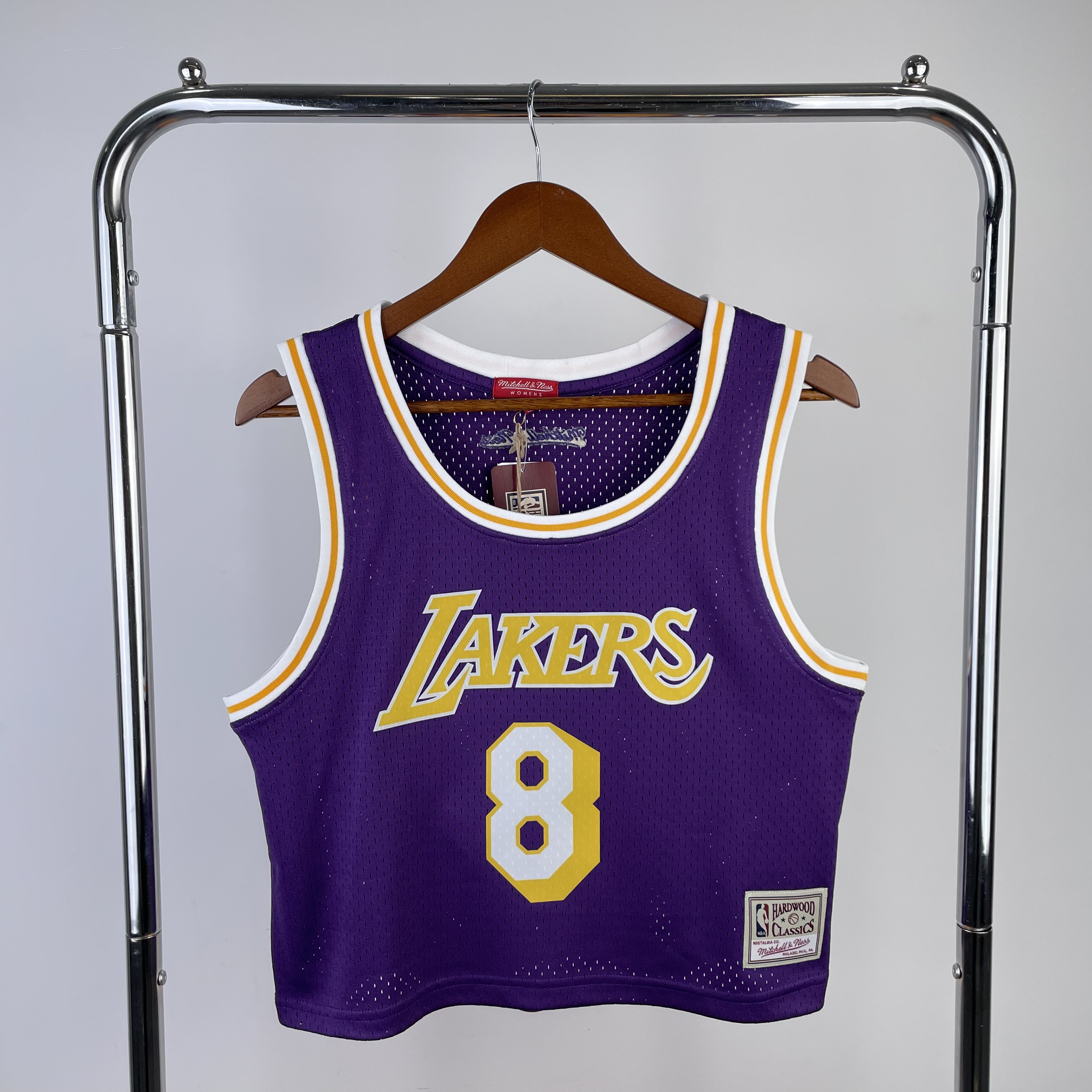 MN Women's Crop throwback jersey Lakers purple No. 8 Bryant