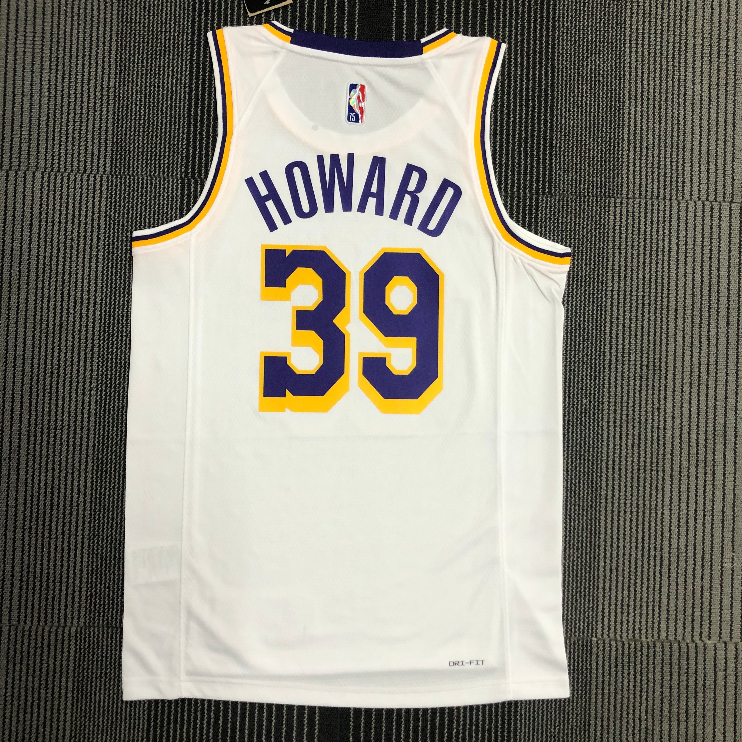 75th anniversary Lakers white # 39 Howard