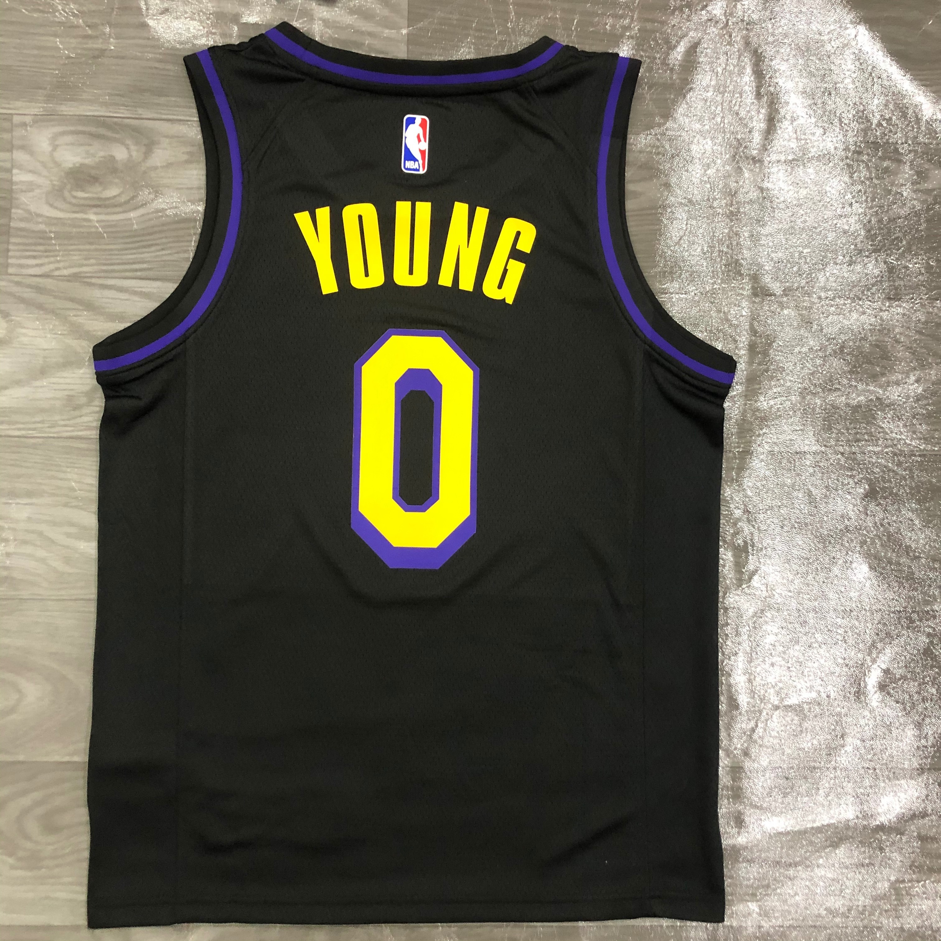 Lakers round neck Black Latin 0 Nick Young