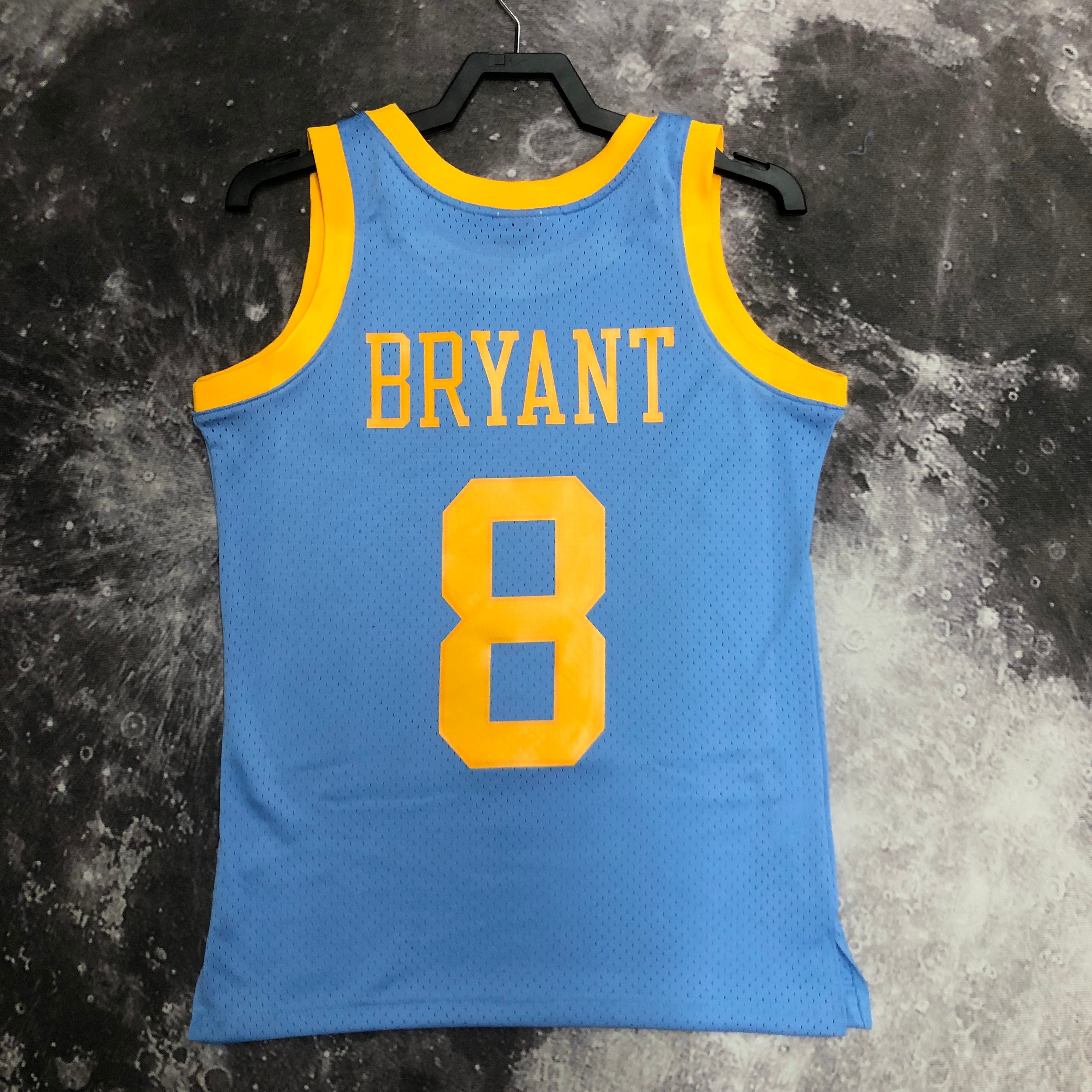 MN Hot Press Throwback jersey SW Lakers' 02 season Blue No. 8 Bryant