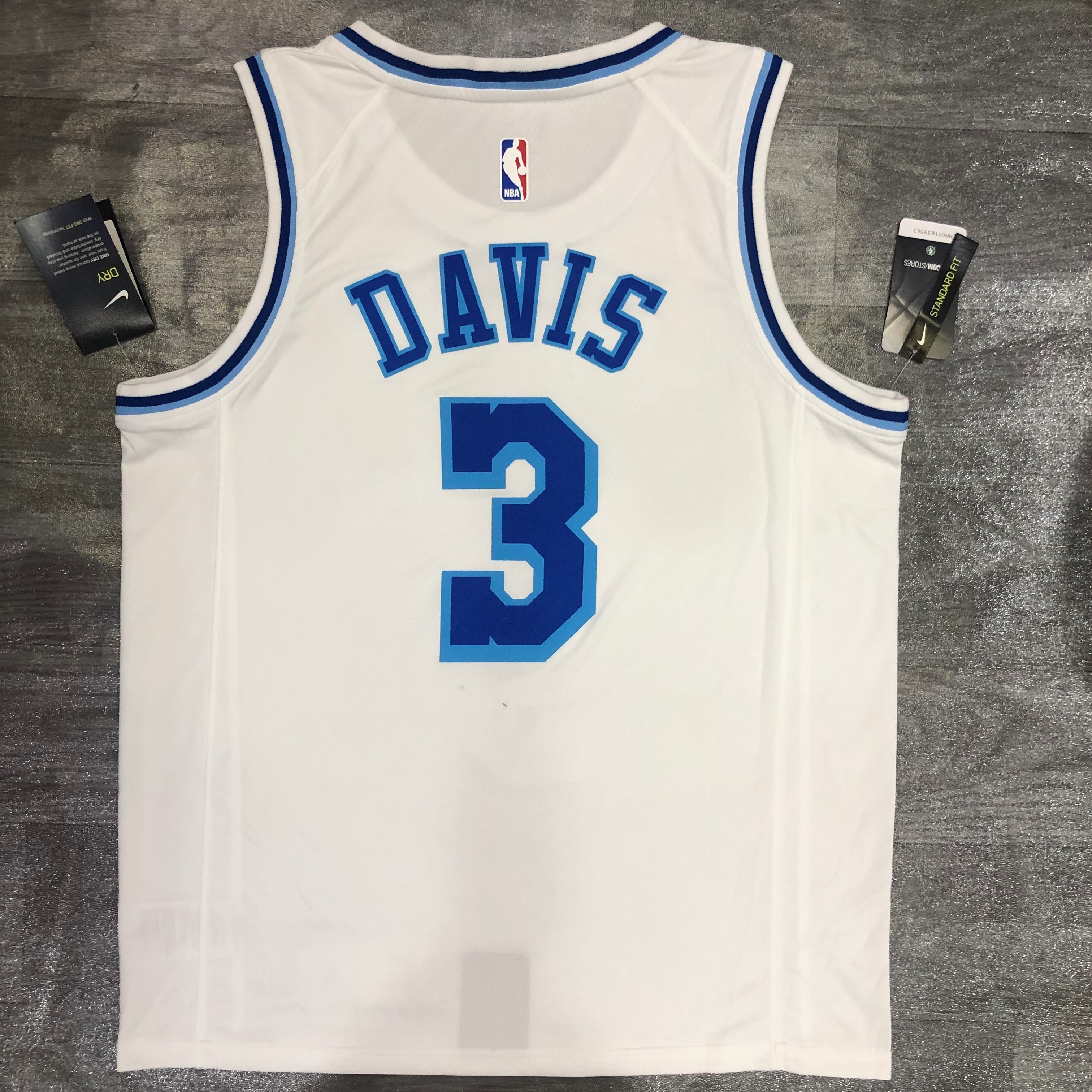 Lakers Latin Retro Night white No. 3 Davis