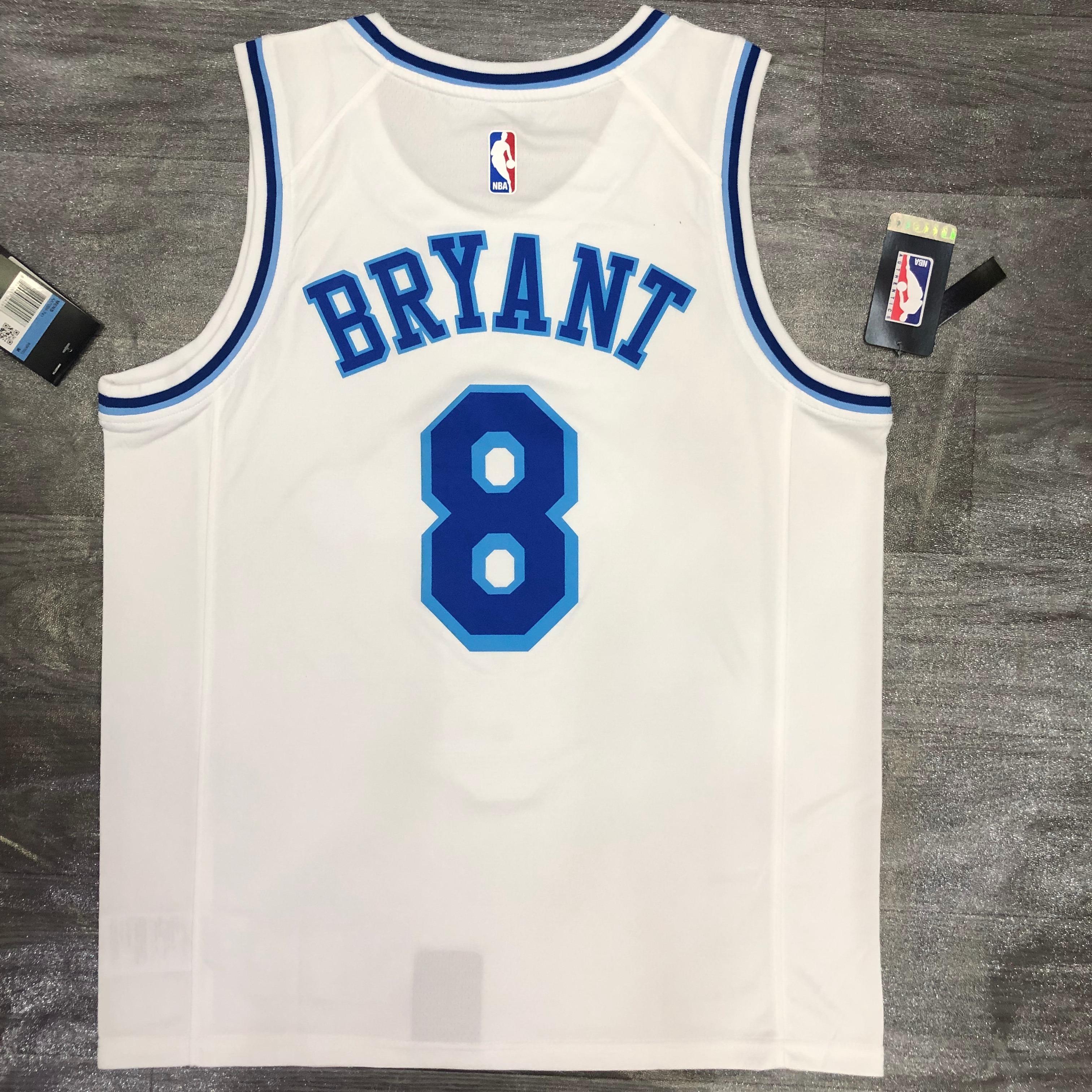 Lakers Latin Throwback night white No. 8 Bryant