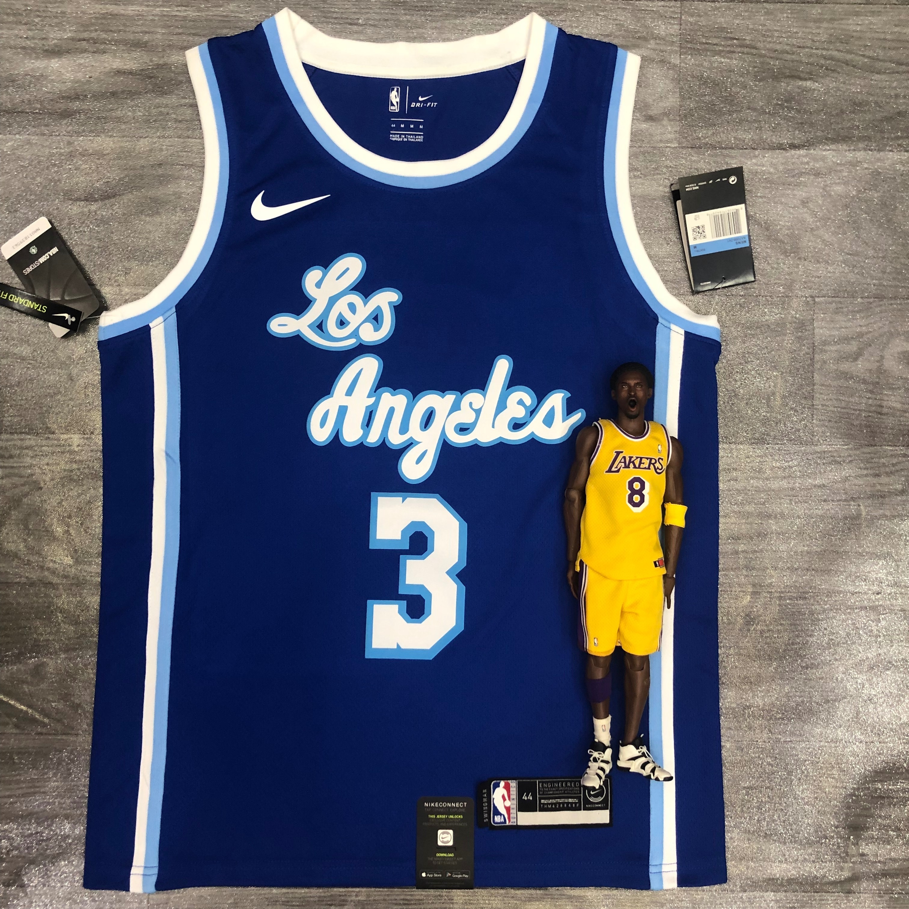 Lakers Latin Throwback night blue No. 3 Davis