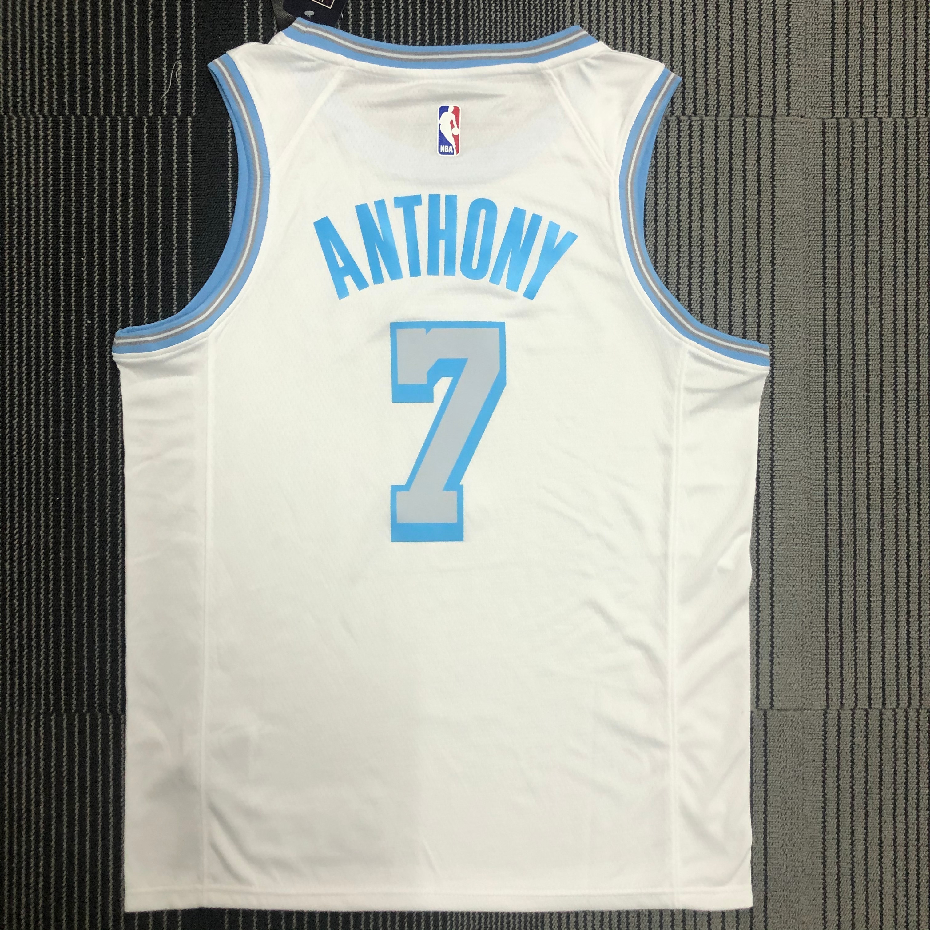 Season 21 Lakers retro white number 7 Anthony