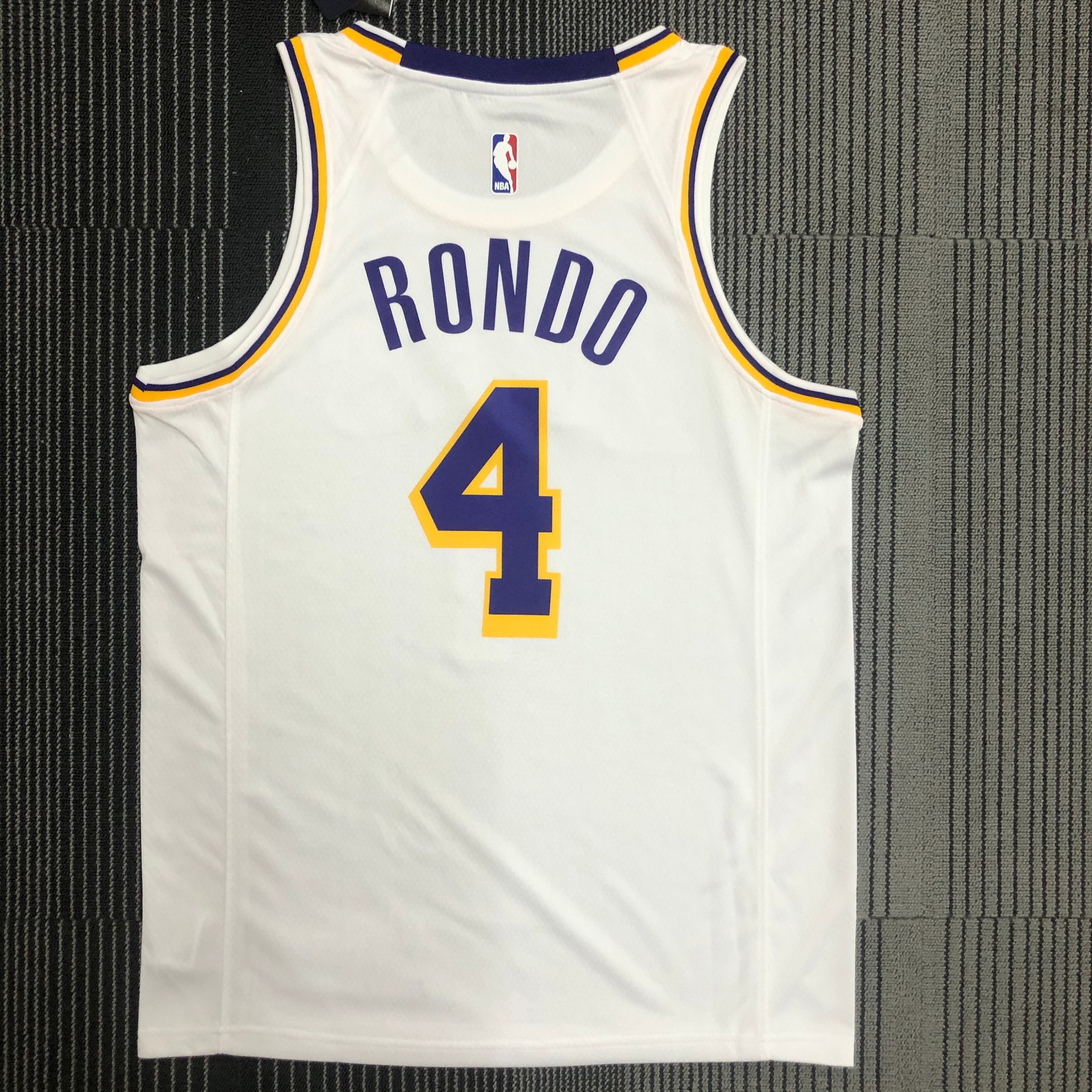 Lakers crewneck white No. 4 Rondo