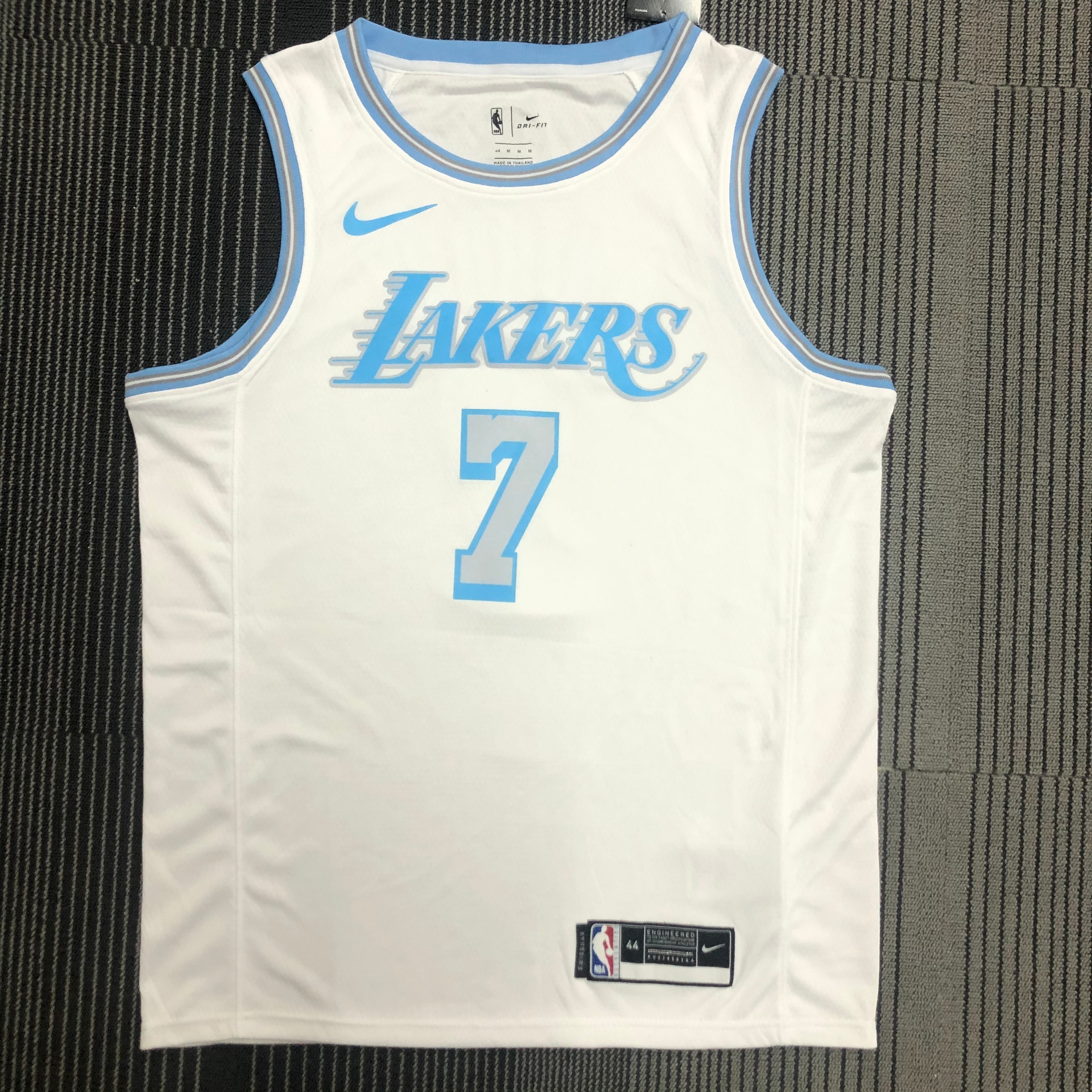 Season 21 Lakers retro white number 7 Anthony