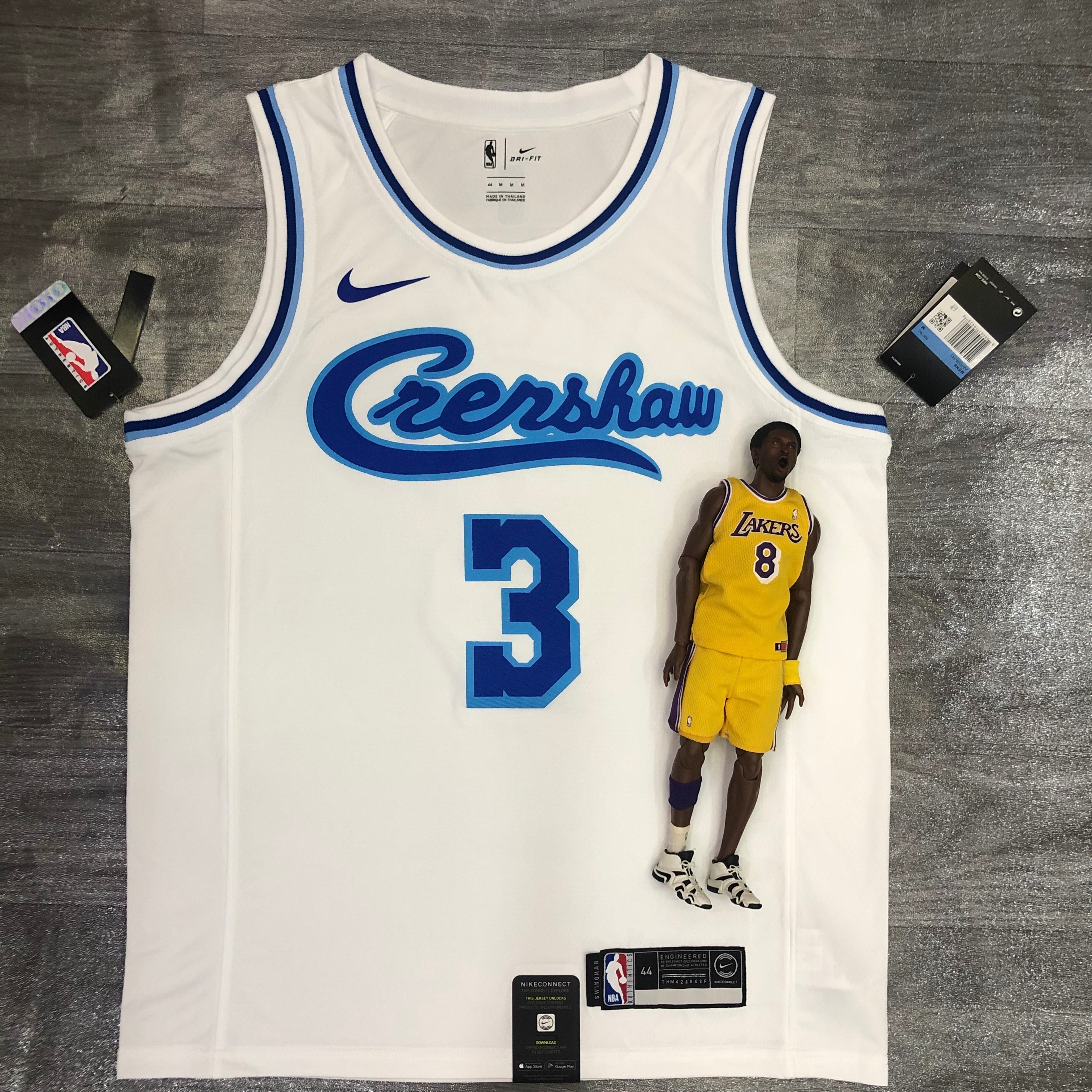 Lakers Latin throwback singer co-titled version - White No. 3 Davis