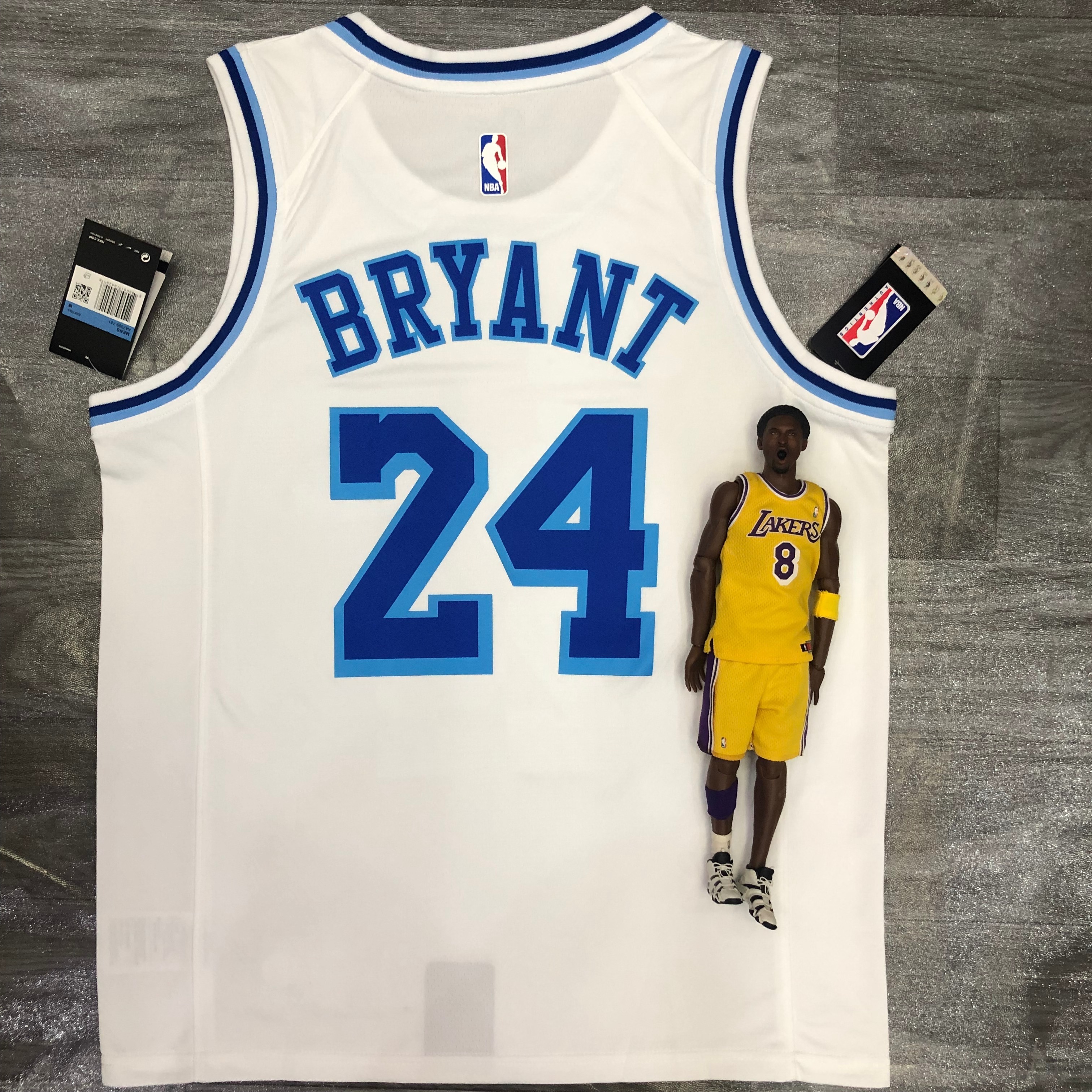 Lakers Latin Throwback night white 24 Kobe Bryant