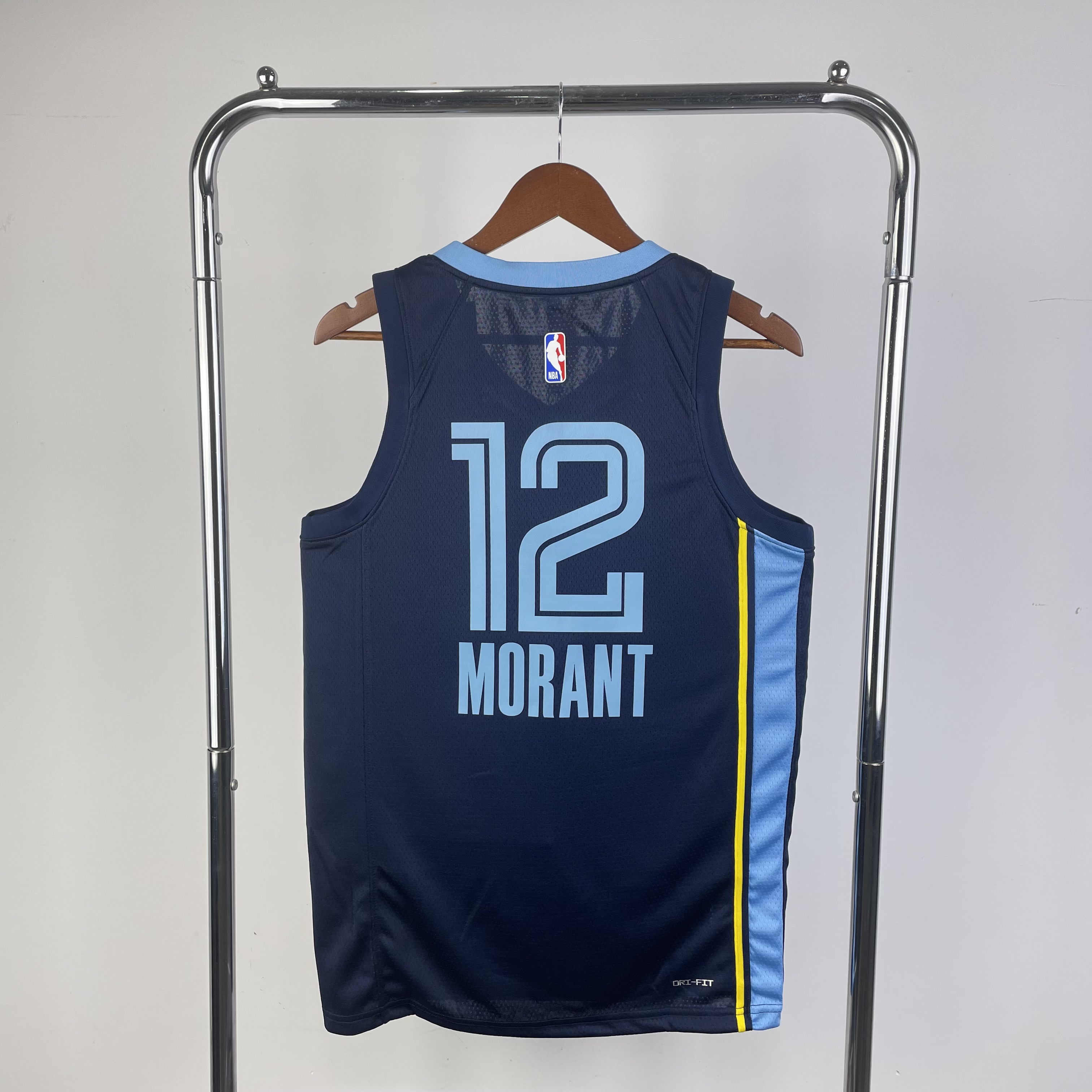 23 season Grizzlies away dark blue 12 Morant