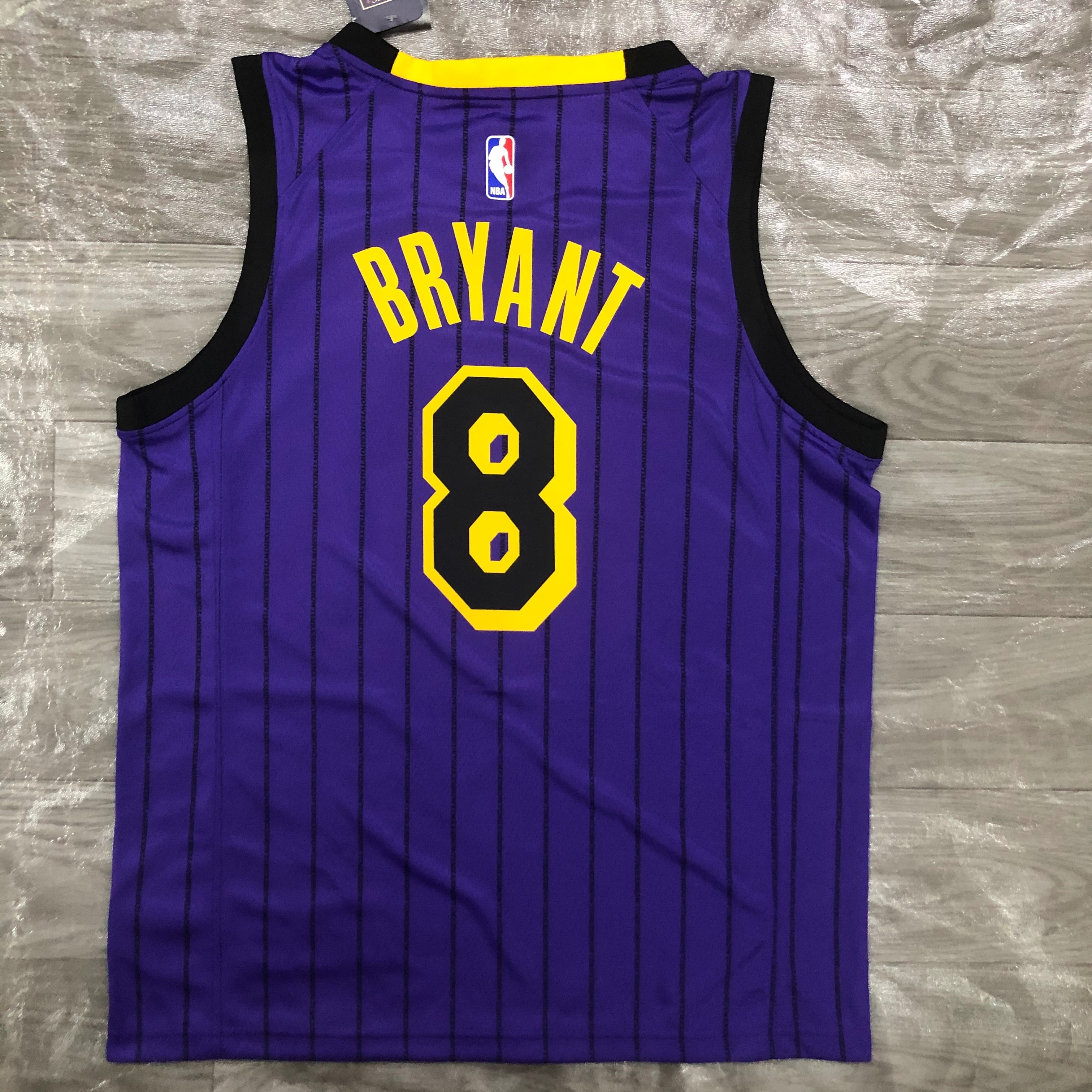 The '18 Lakers purple stripes limited Kobe Bryant to No. 8