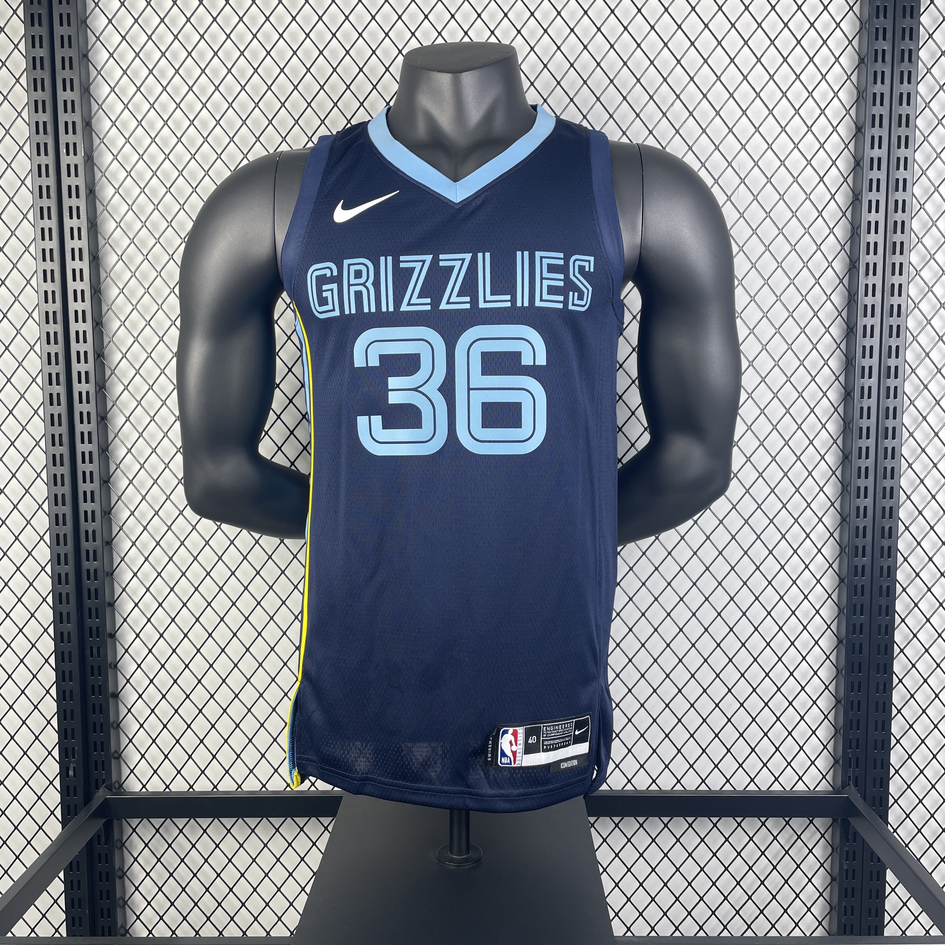 23 season Grizzlies away dark blue 36 Smart