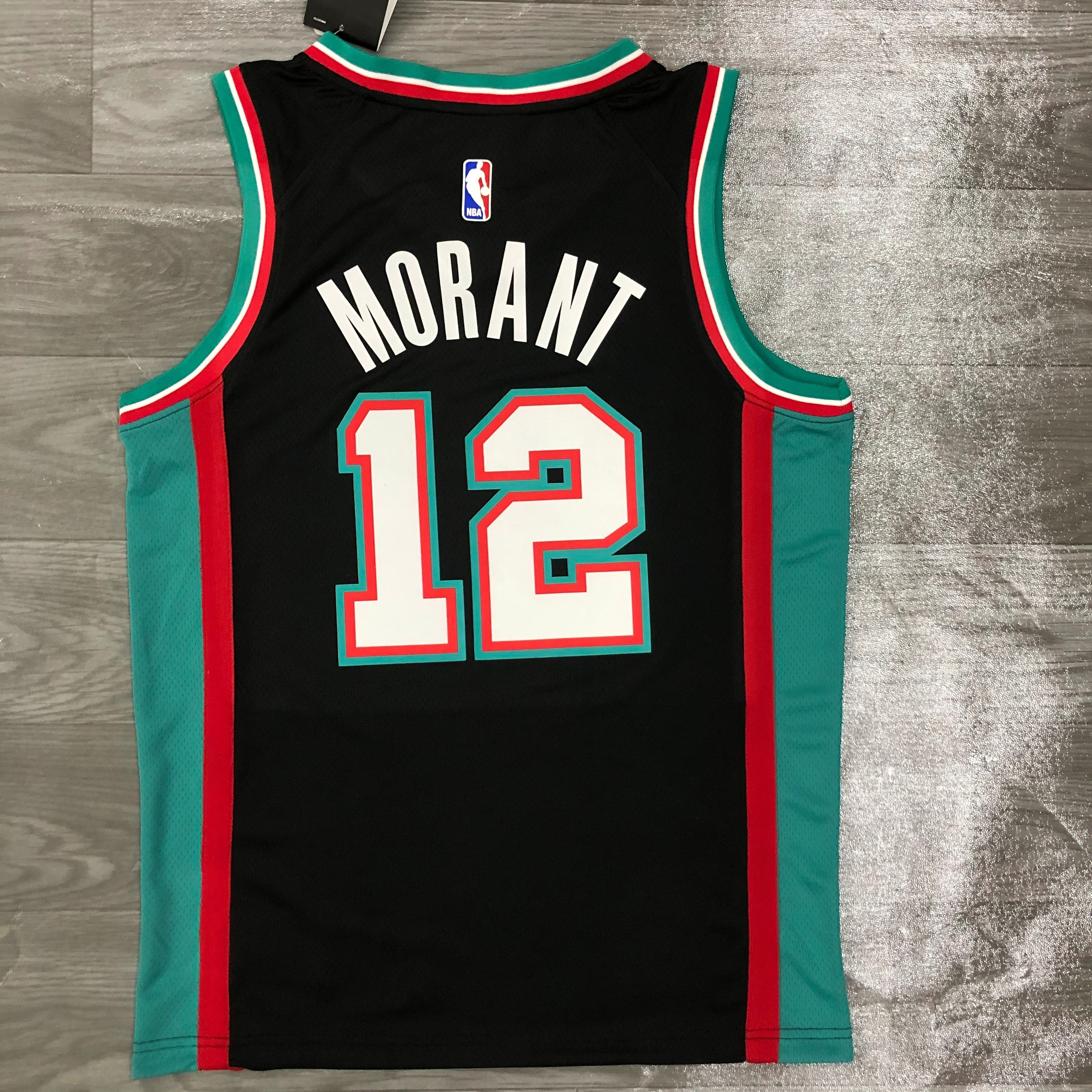 Season 21 Grizzlies retro black No. 12 Morant