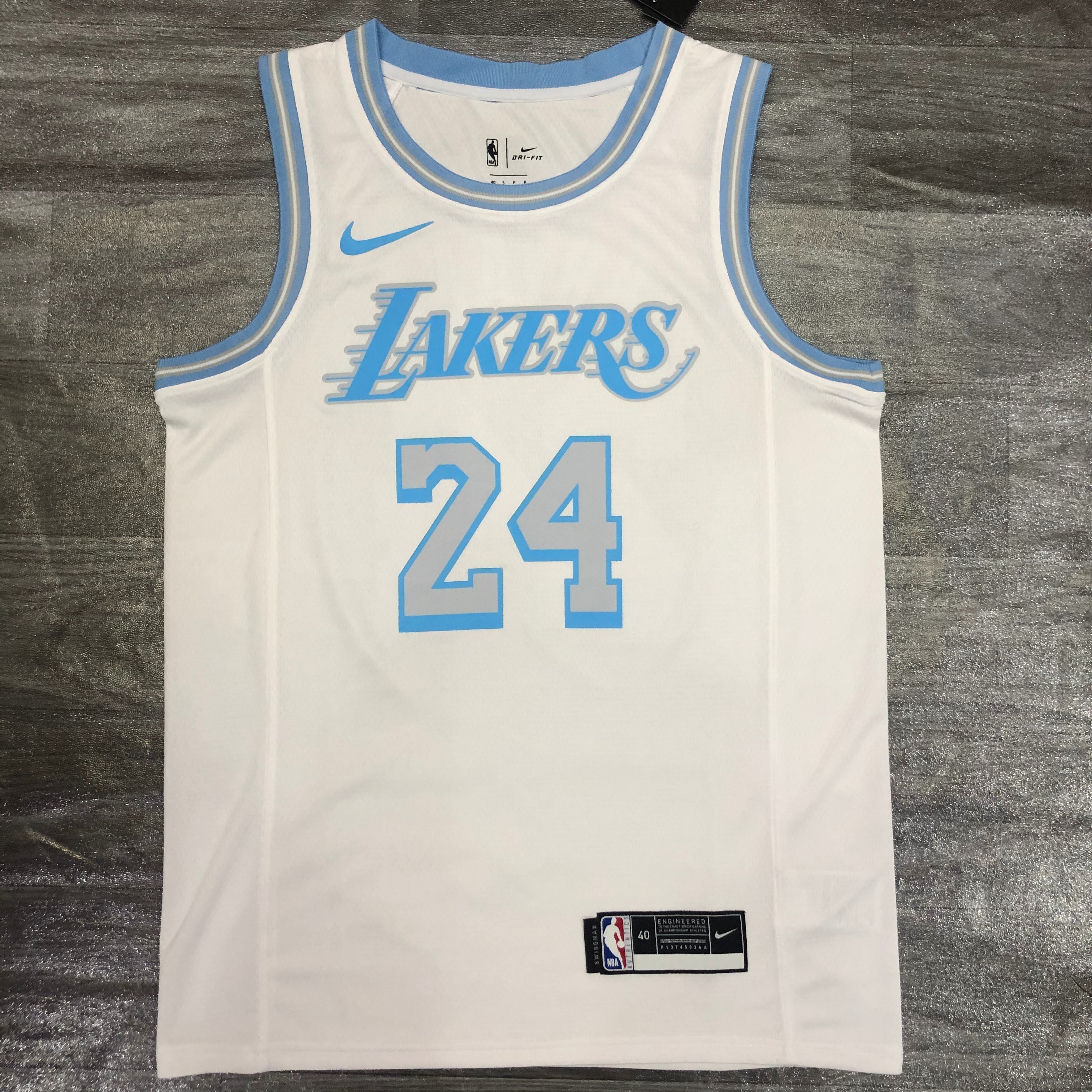 Season 21 Lakers retro white No. 24 Bryant