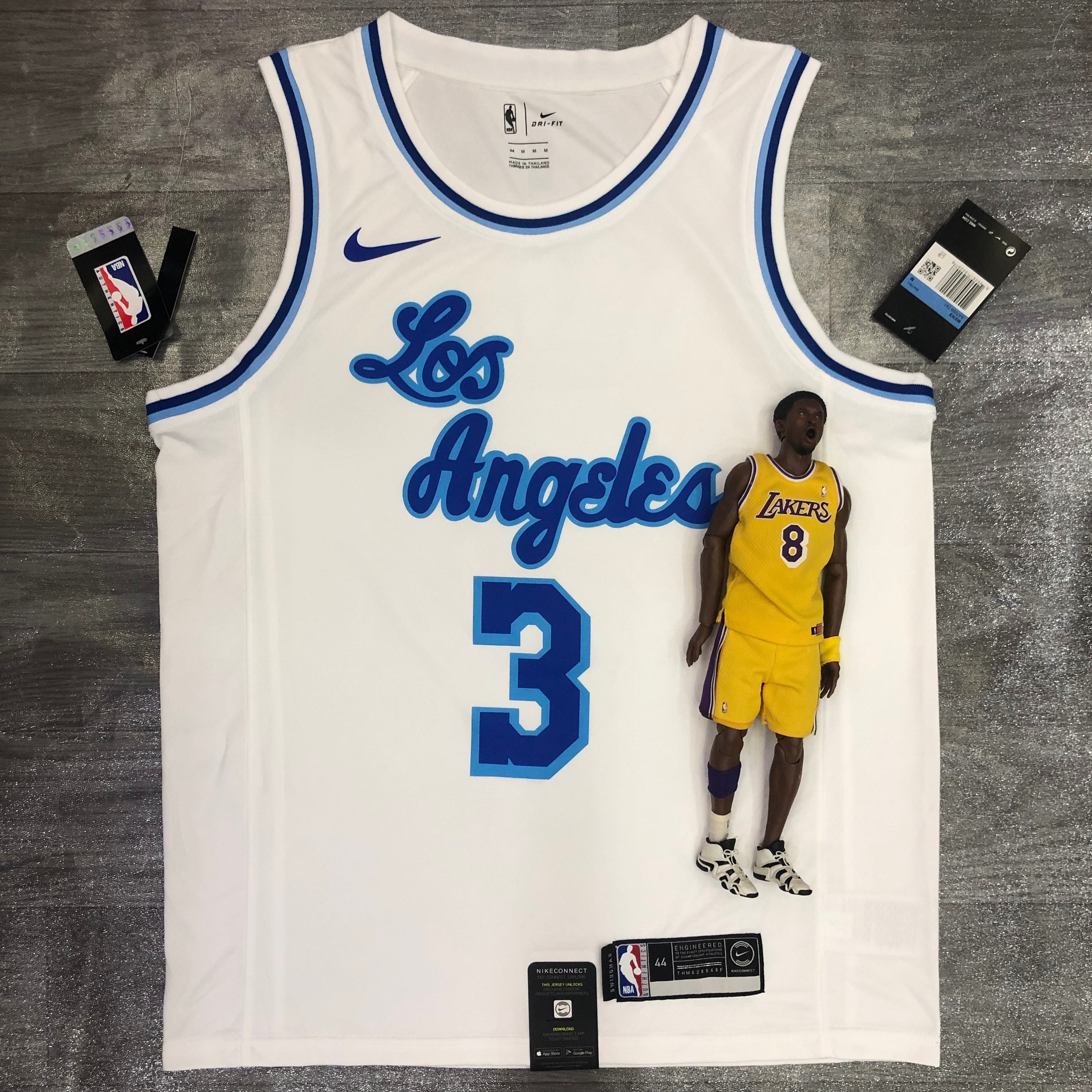 Lakers Latin Retro Night white No. 3 Davis