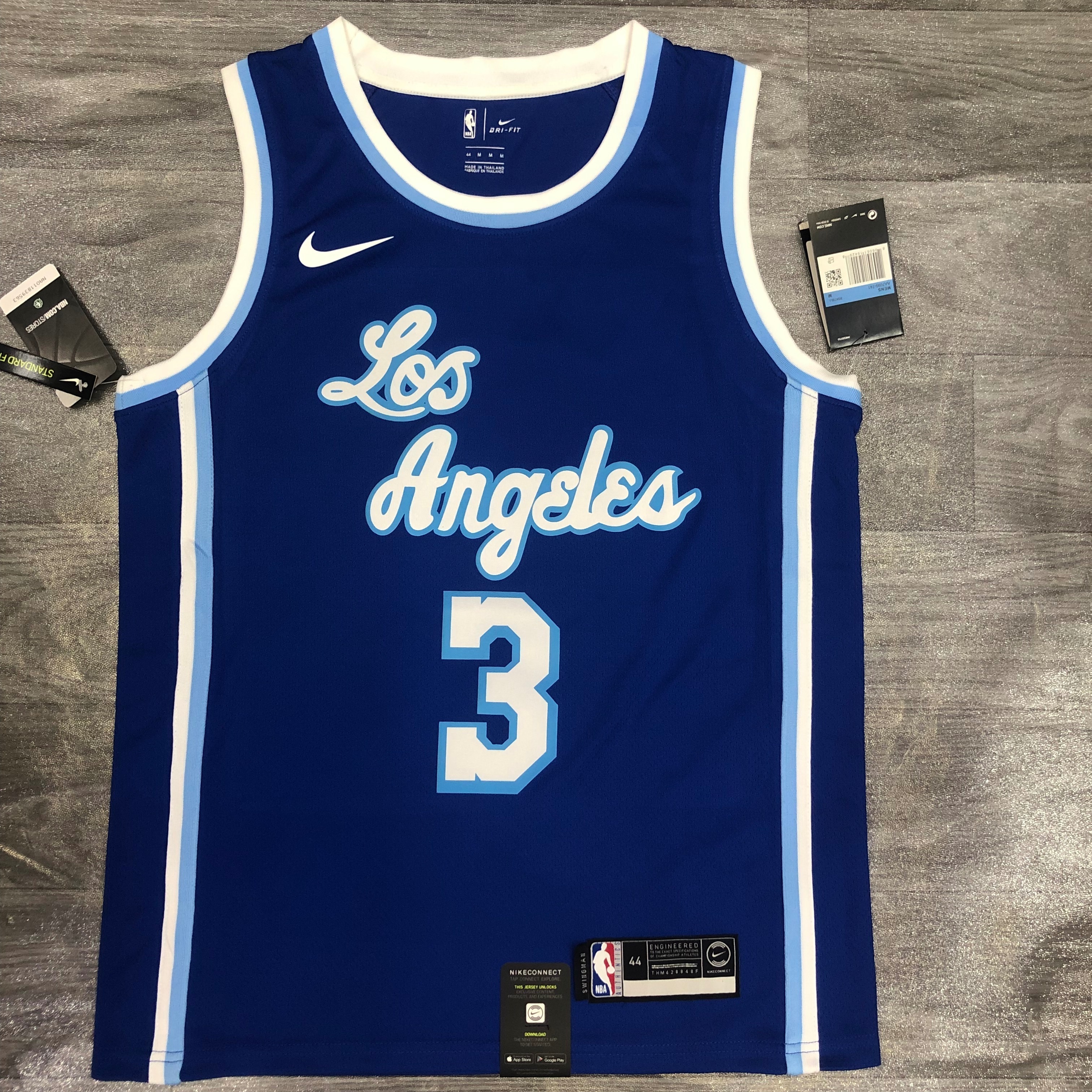 Lakers Latin Throwback night blue No. 3 Davis