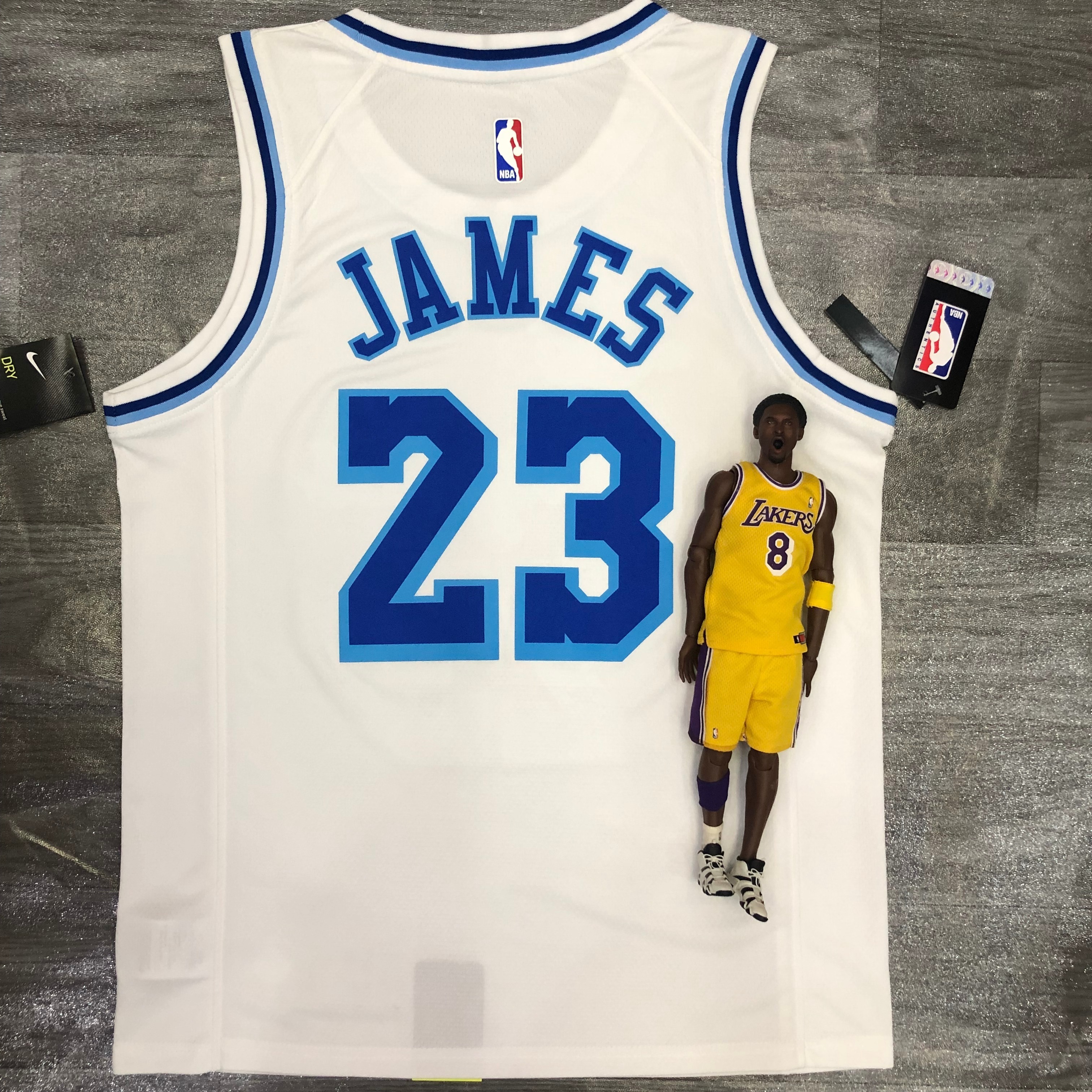 Lakers Latin Retro Night white No. 23 James