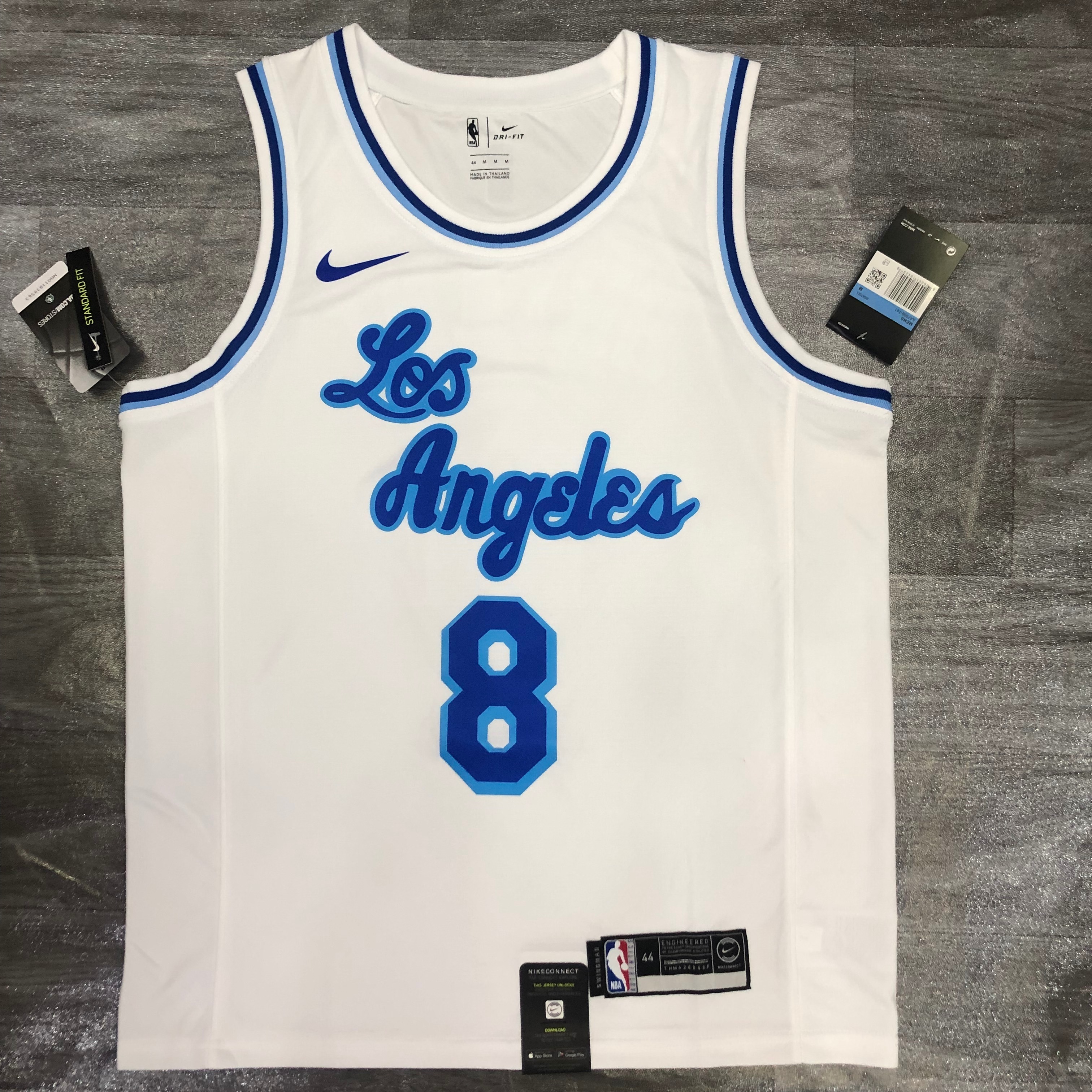Lakers Latin Throwback night white No. 8 Bryant