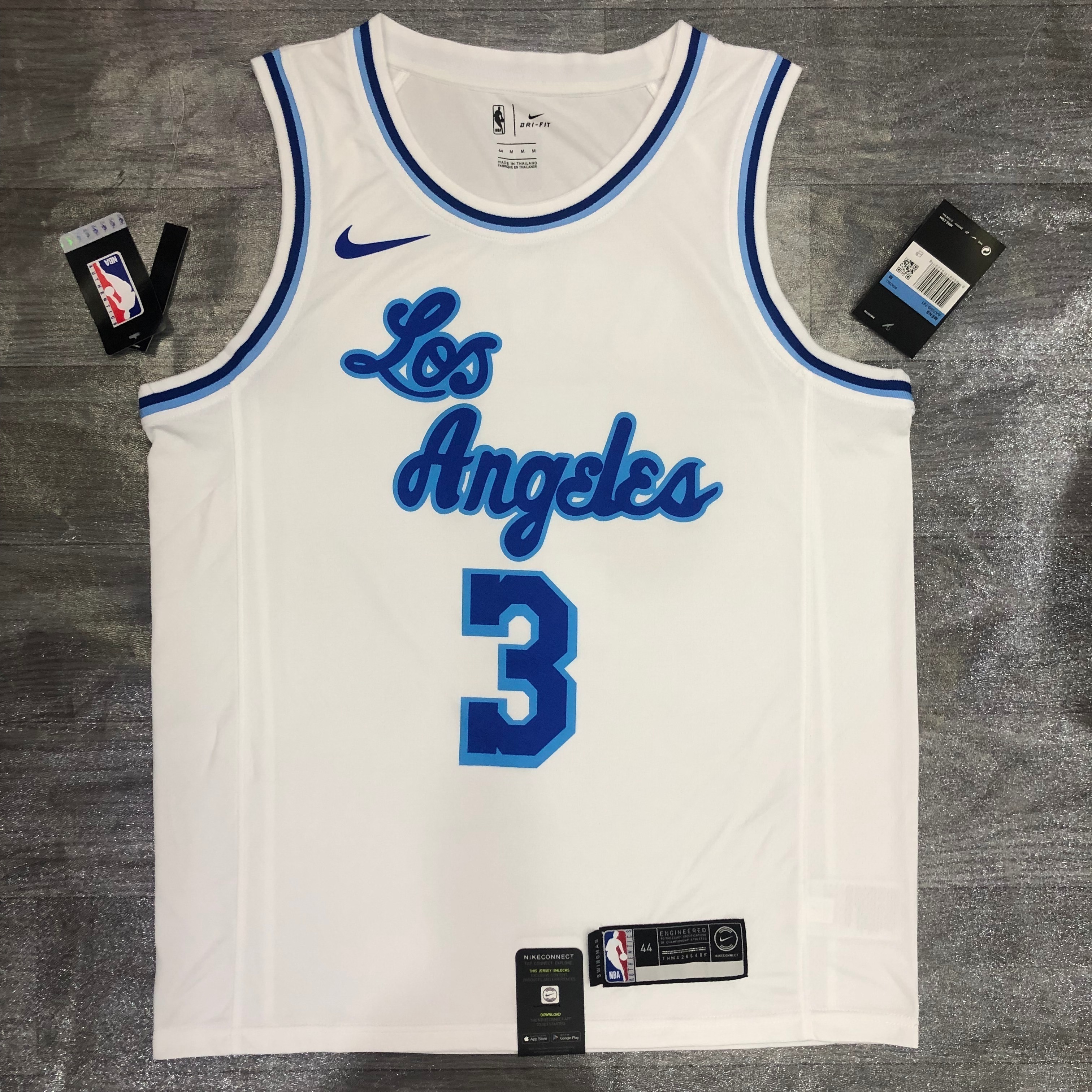 Lakers Latin Retro Night white No. 3 Davis
