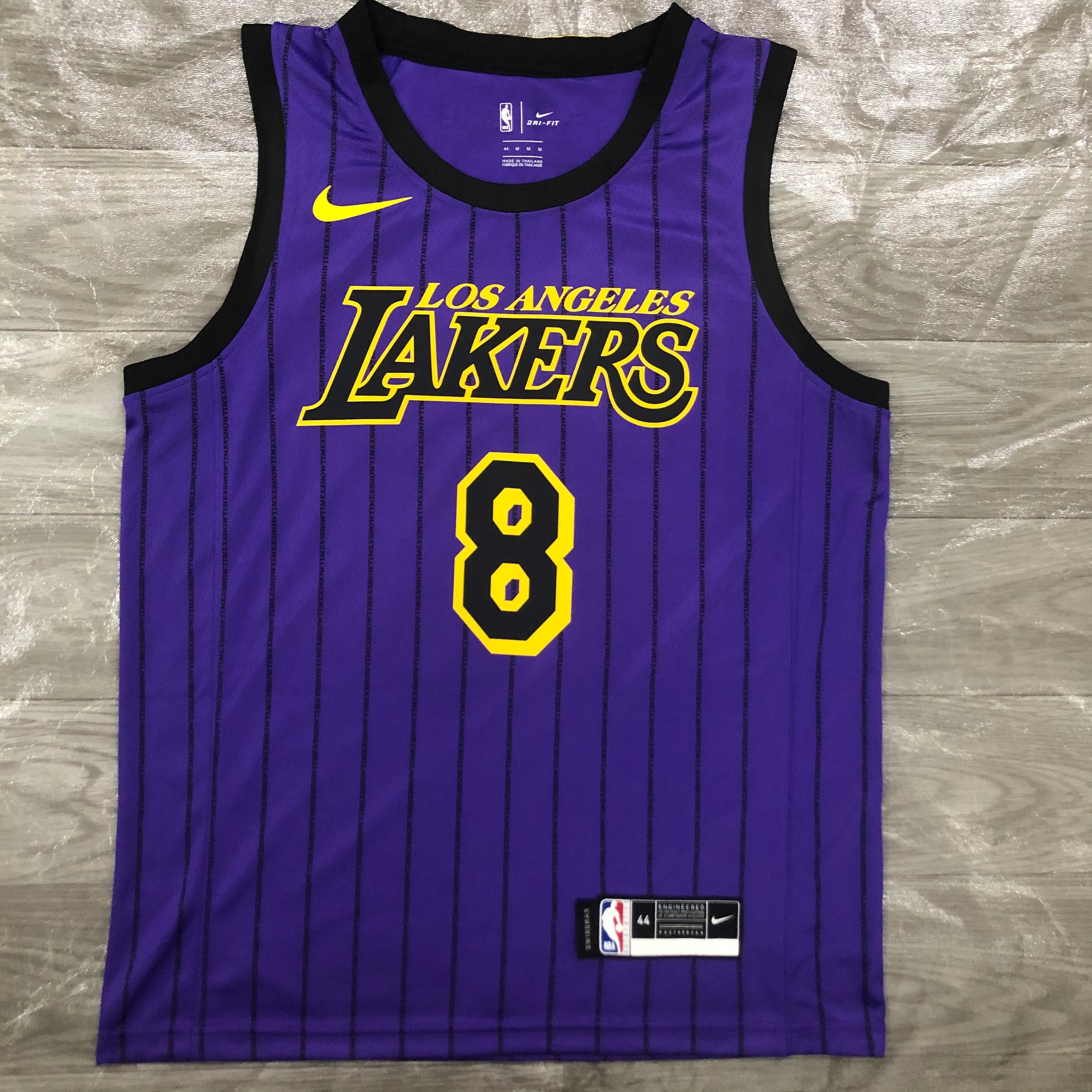 The '18 Lakers purple stripes limited Kobe Bryant to No. 8