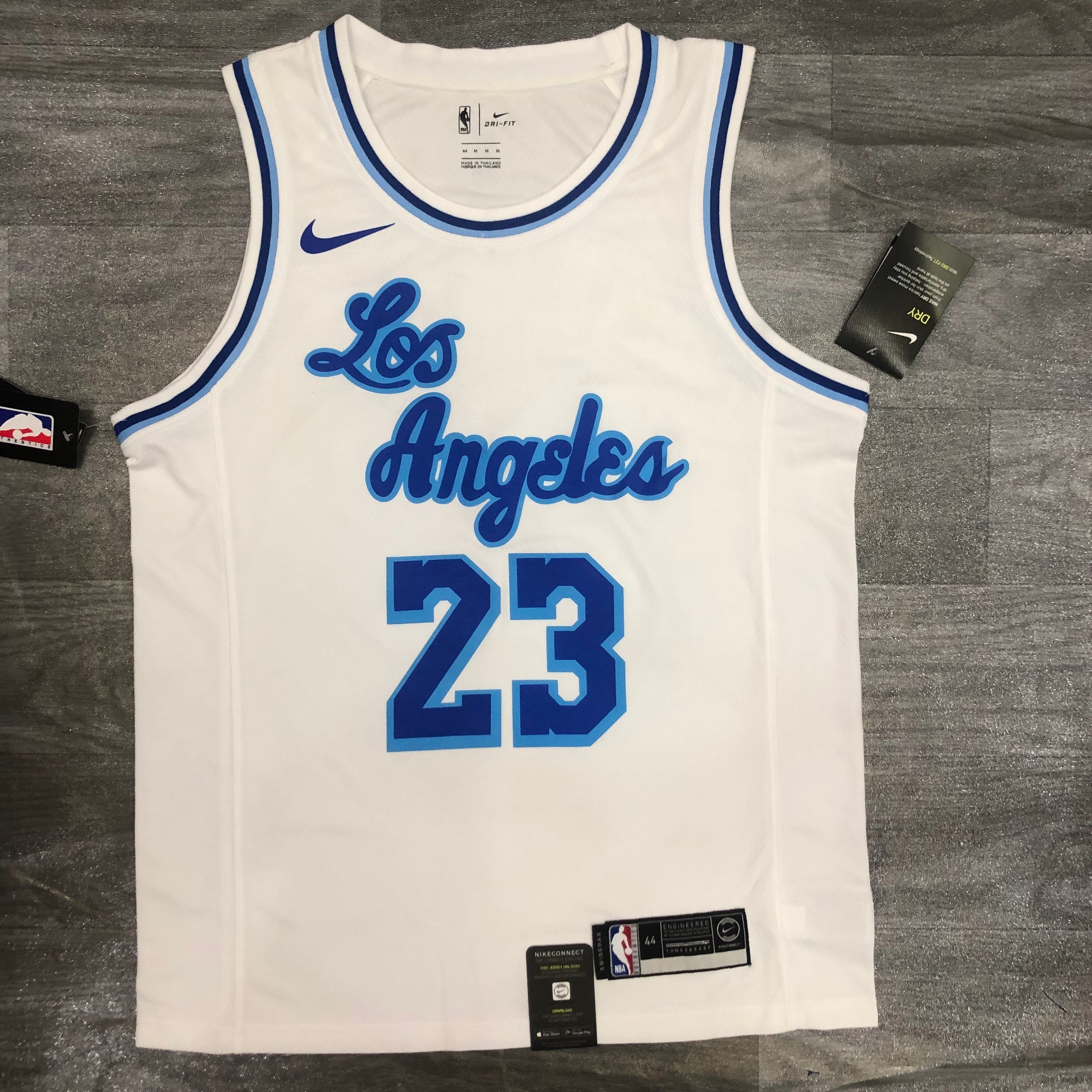 Lakers Latin Retro Night white No. 23 James