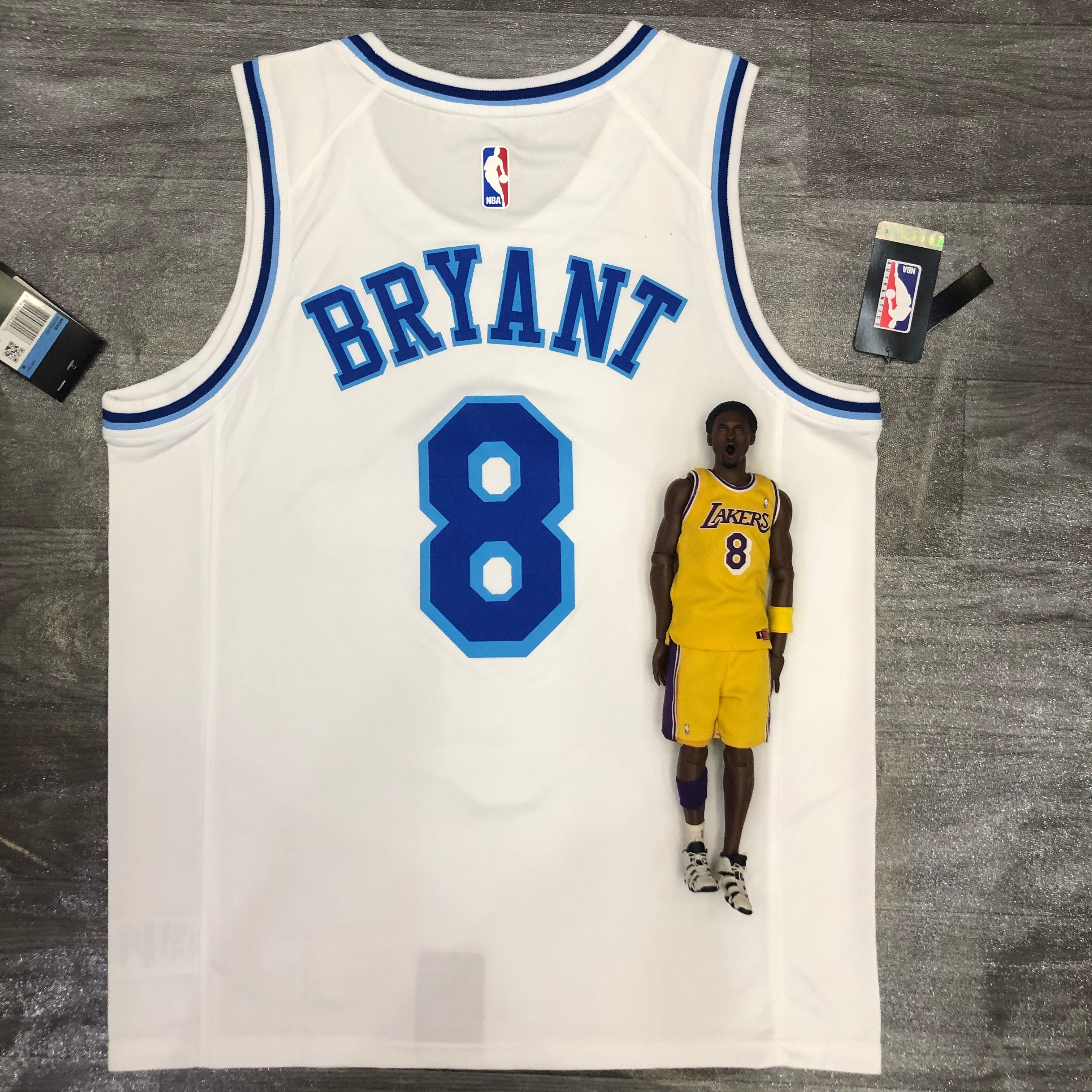 Lakers Latin Throwback night white No. 8 Bryant