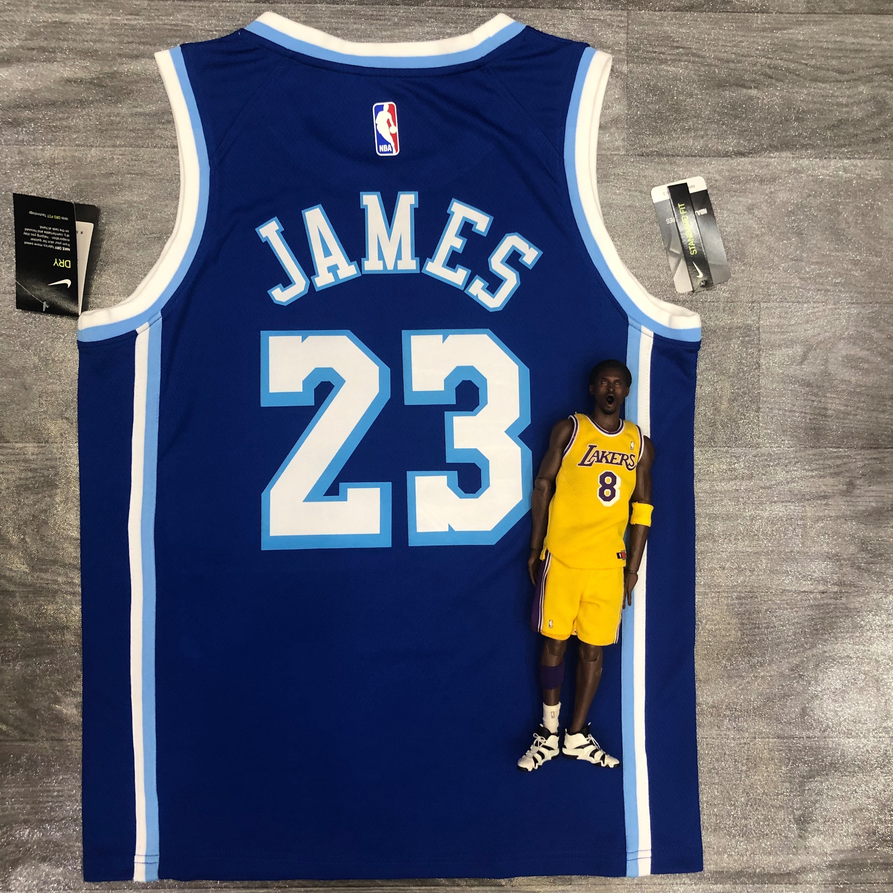 Lakers Latin Throwback night Blue 23 James