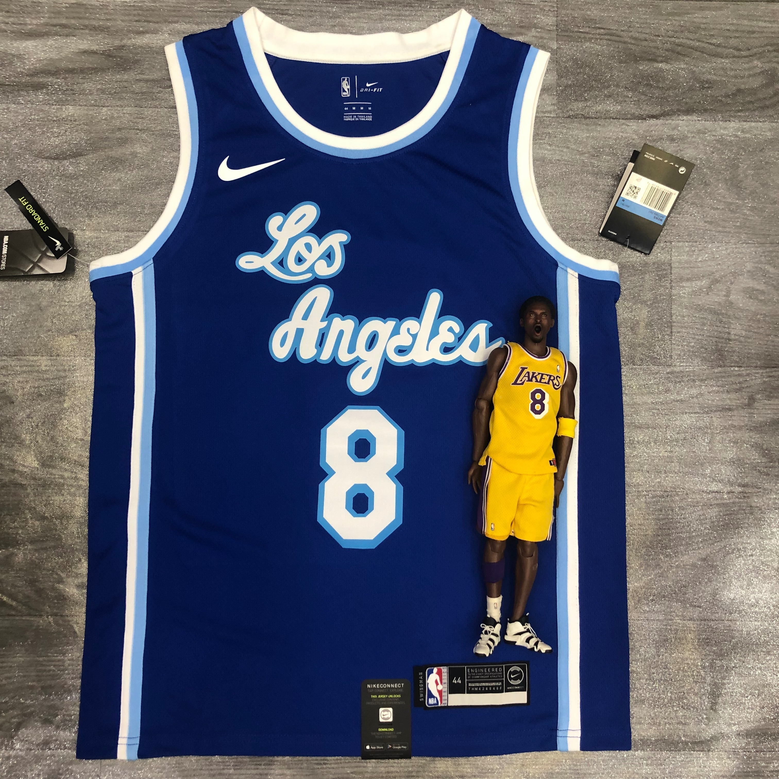 Lakers Latin Throwback night Blue No. 8 Bryant