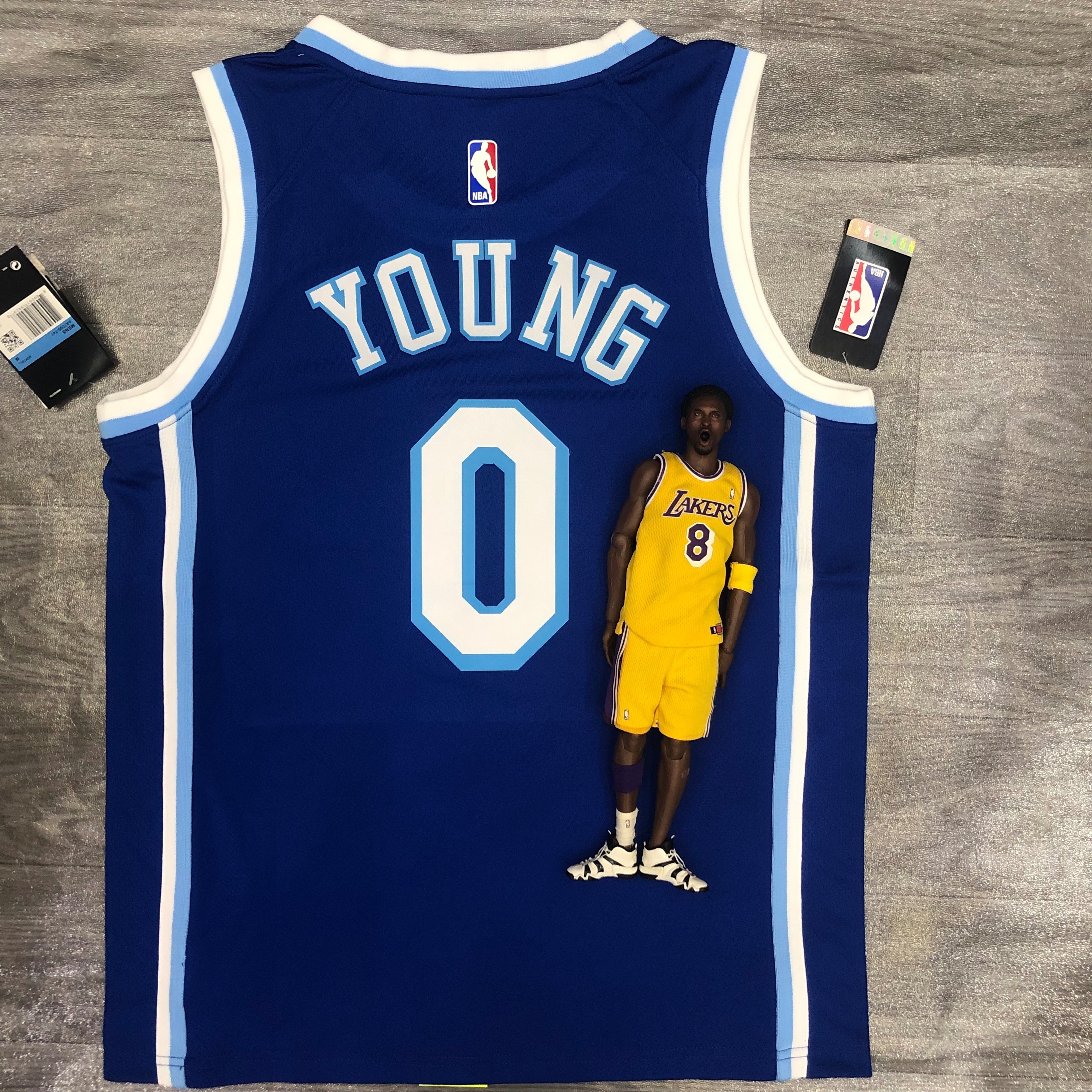 Lakers Latin Throwback Night Blue 0 Cunek Young