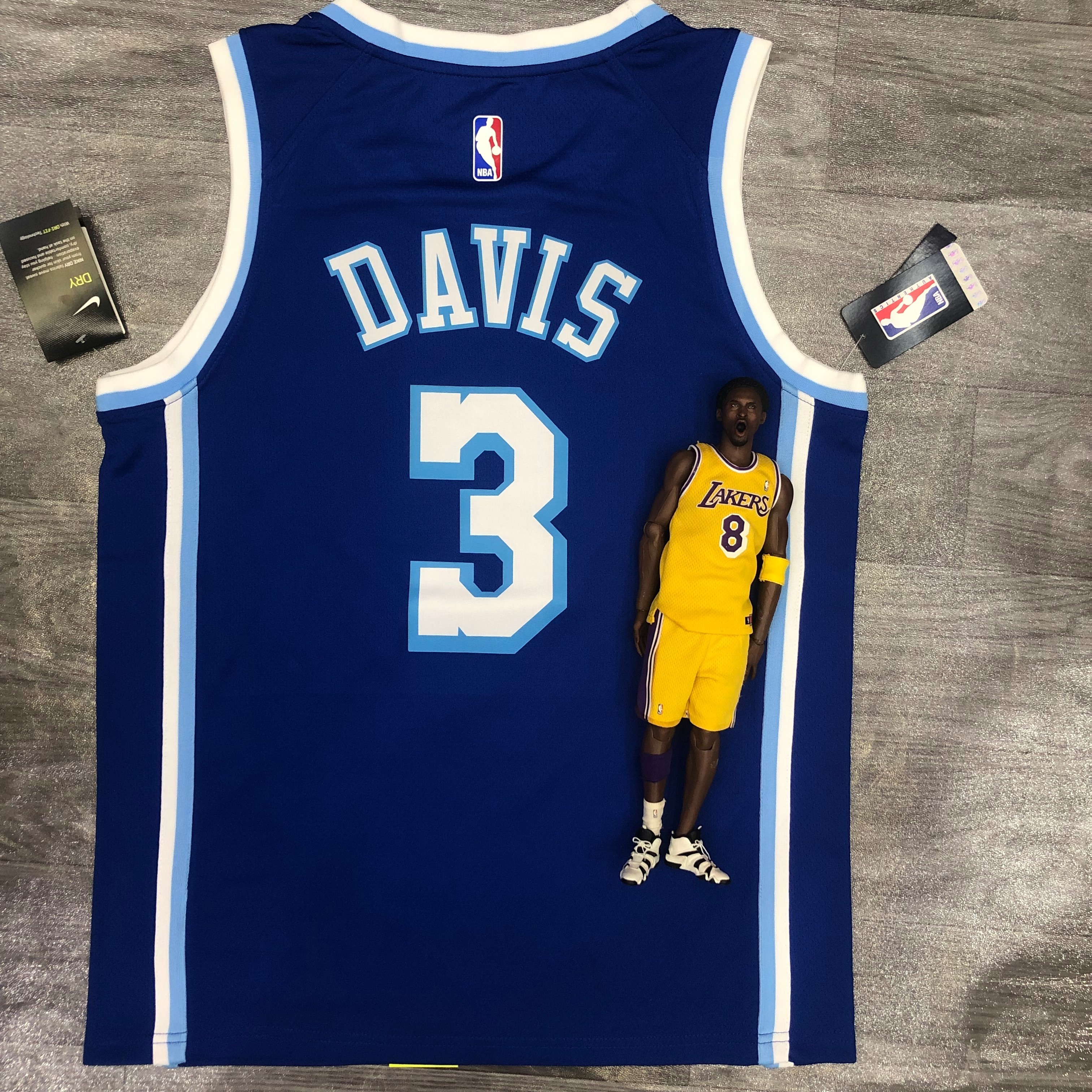 Lakers Latin Throwback night blue No. 3 Davis