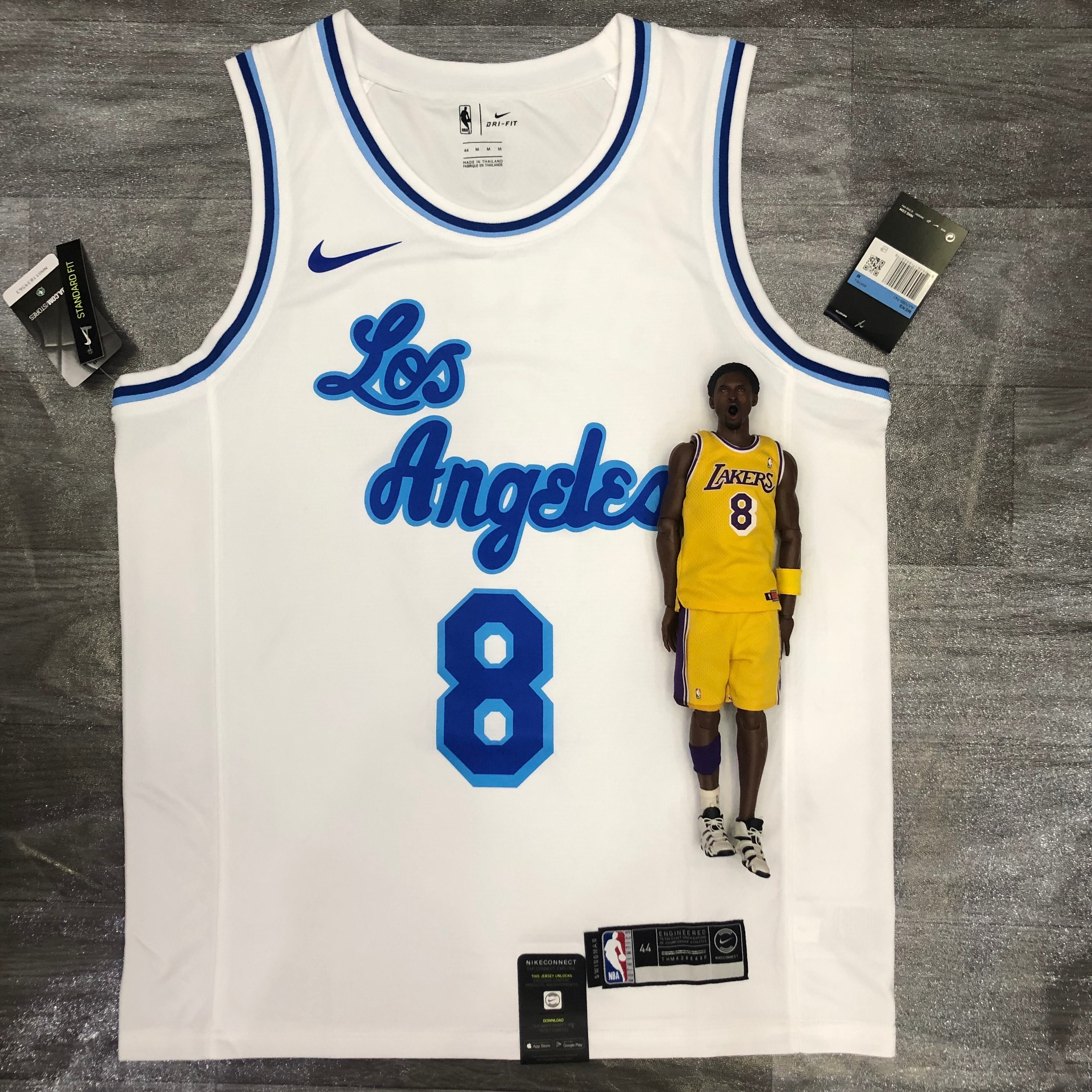Lakers Latin Throwback night white No. 8 Bryant