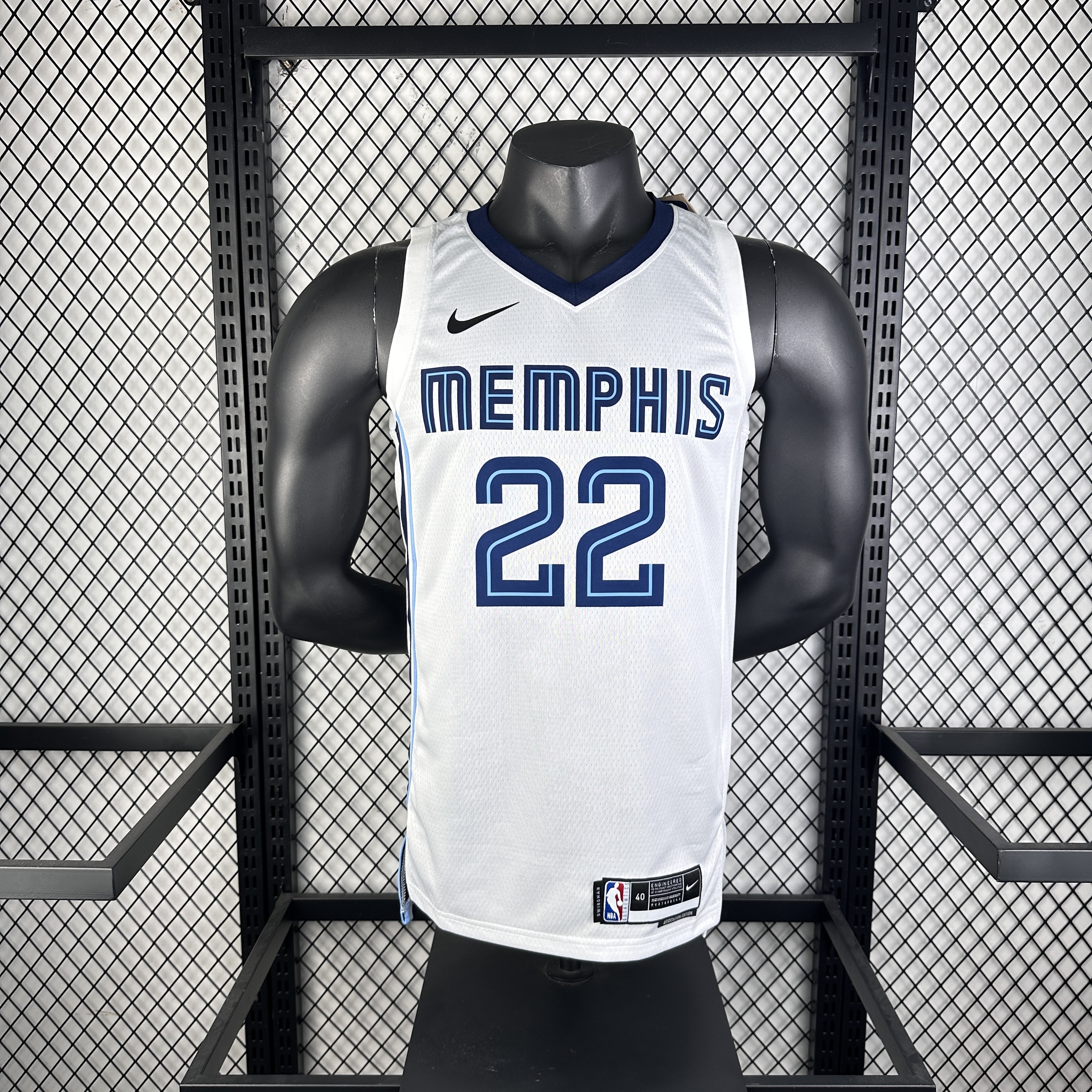 23 season Grizzlies home white number 22 Bane