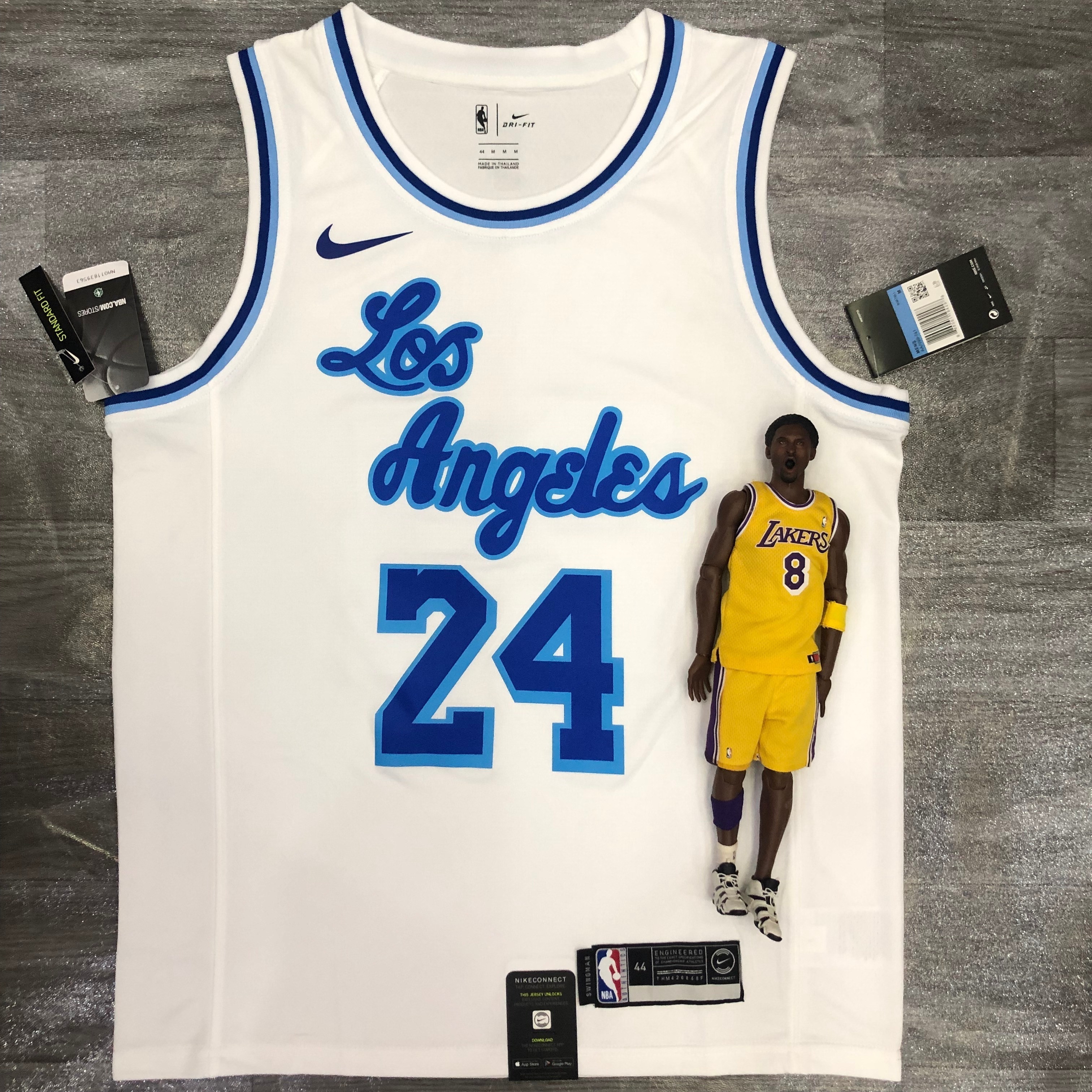 Lakers Latin Throwback night white 24 Kobe Bryant