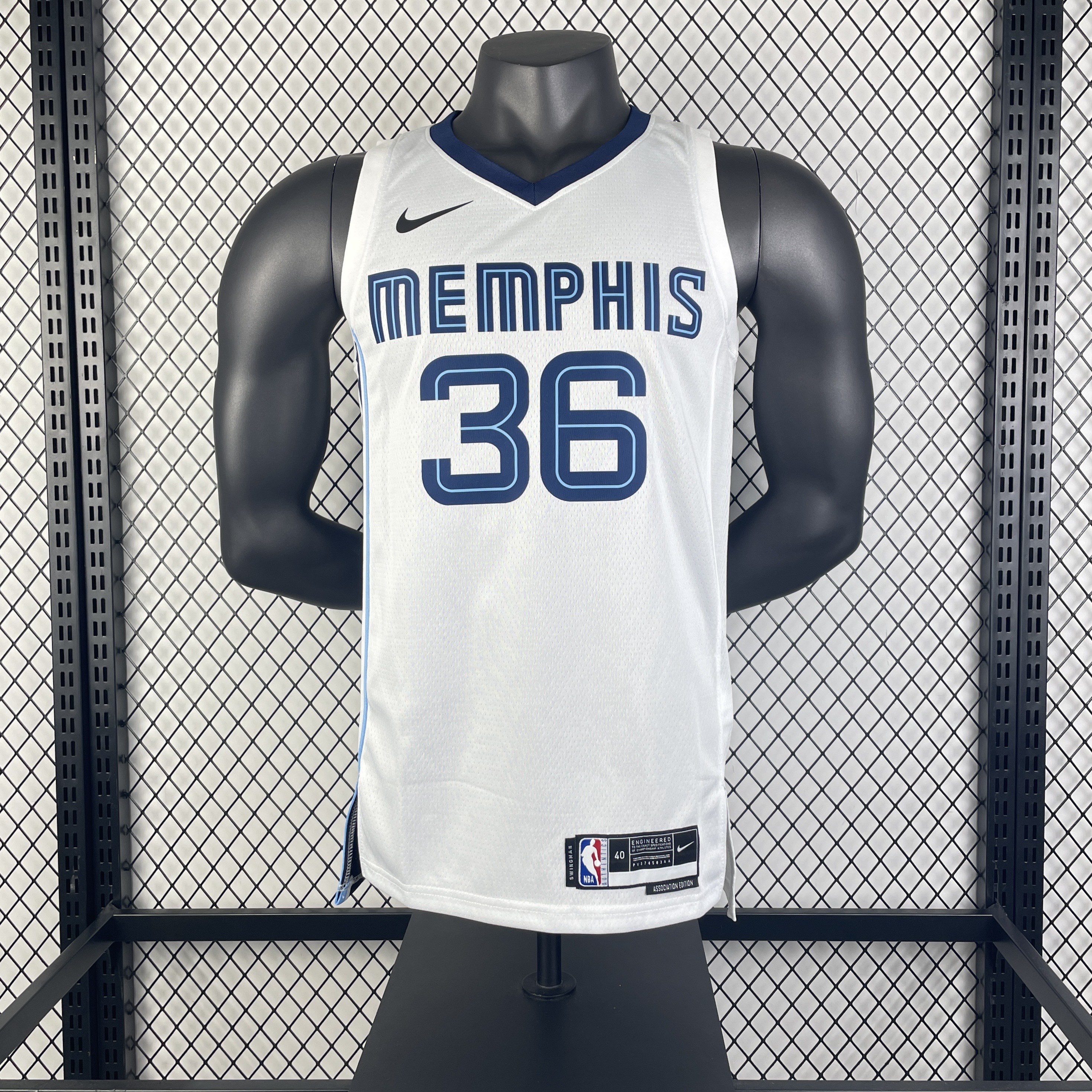 23 season Grizzlies home white 36 Smart