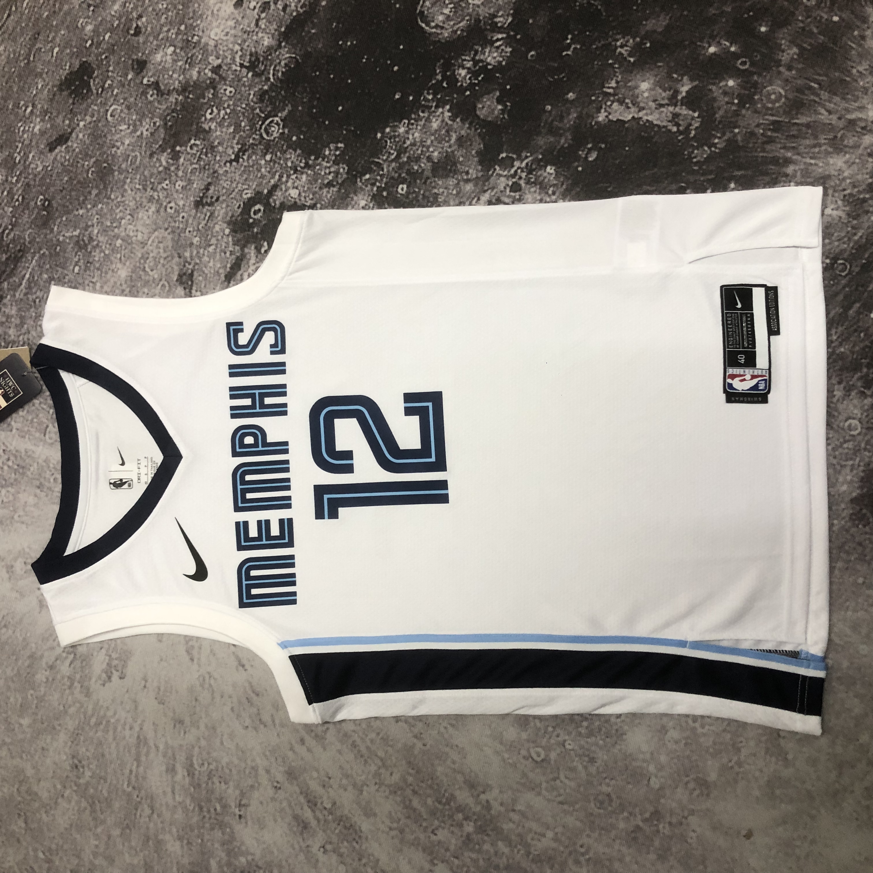 Grizzlies season 23 white number 12 Morant