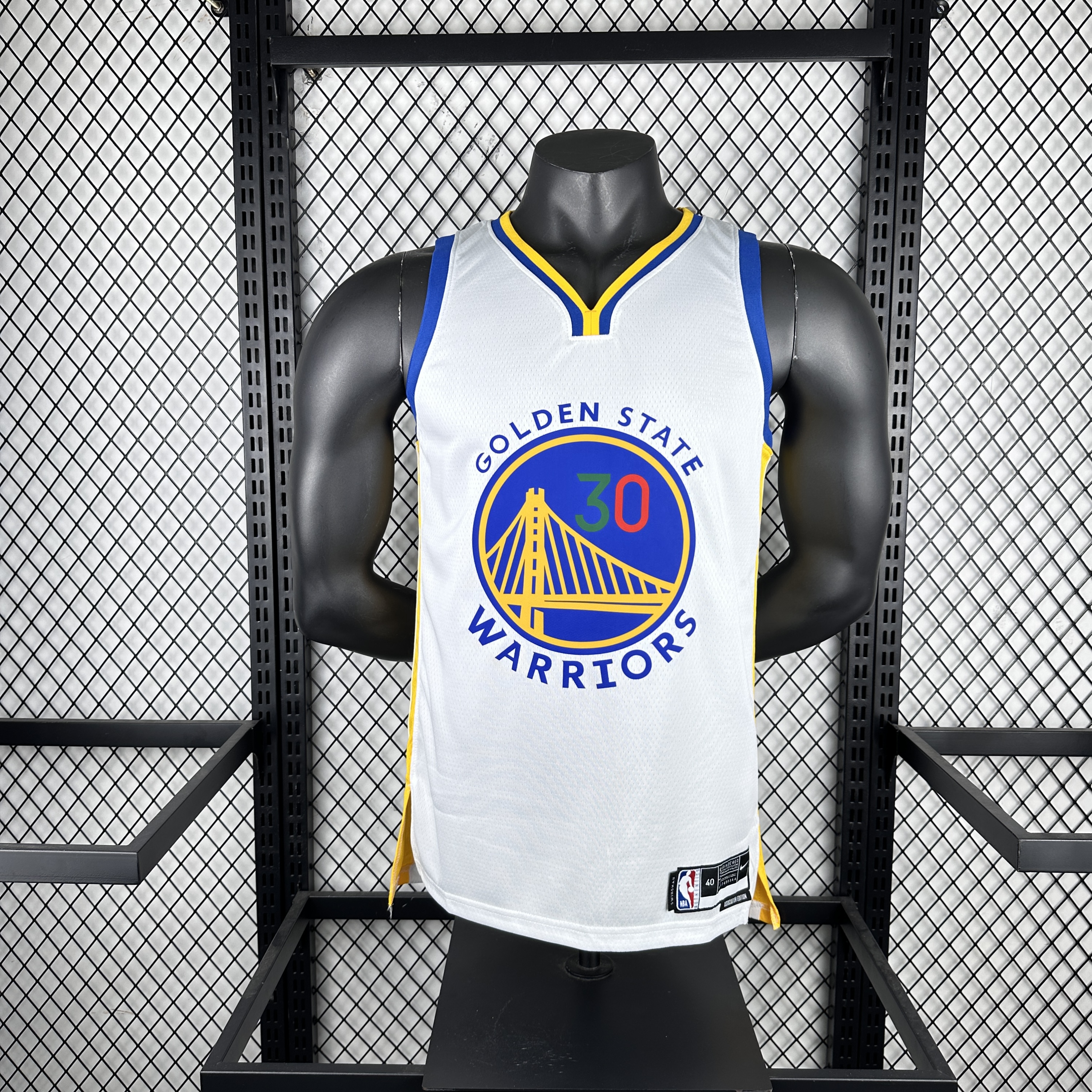 Warriors V-neck white Mexican 30 CURRY