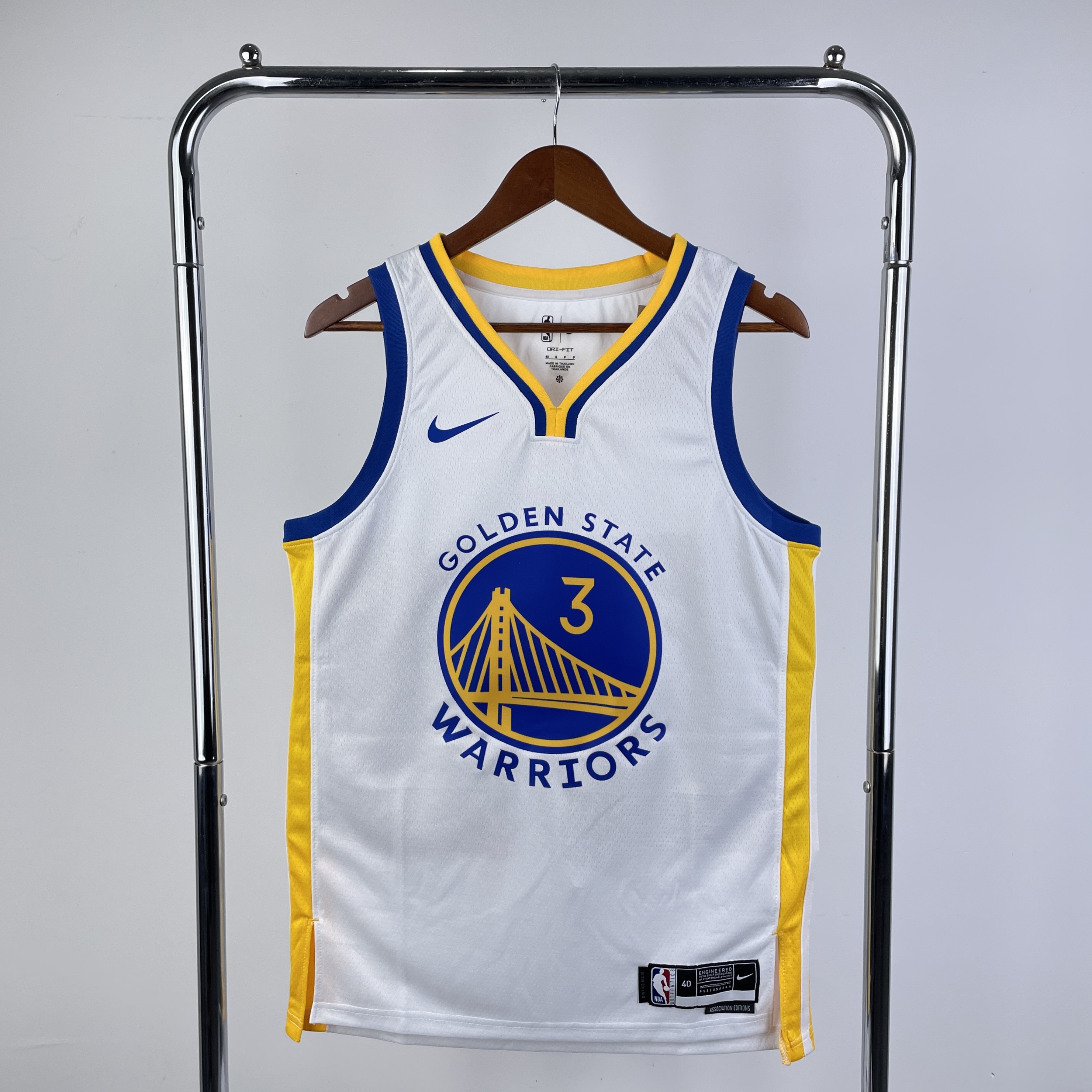 '23 Warriors V-neck white No. 3 Paul